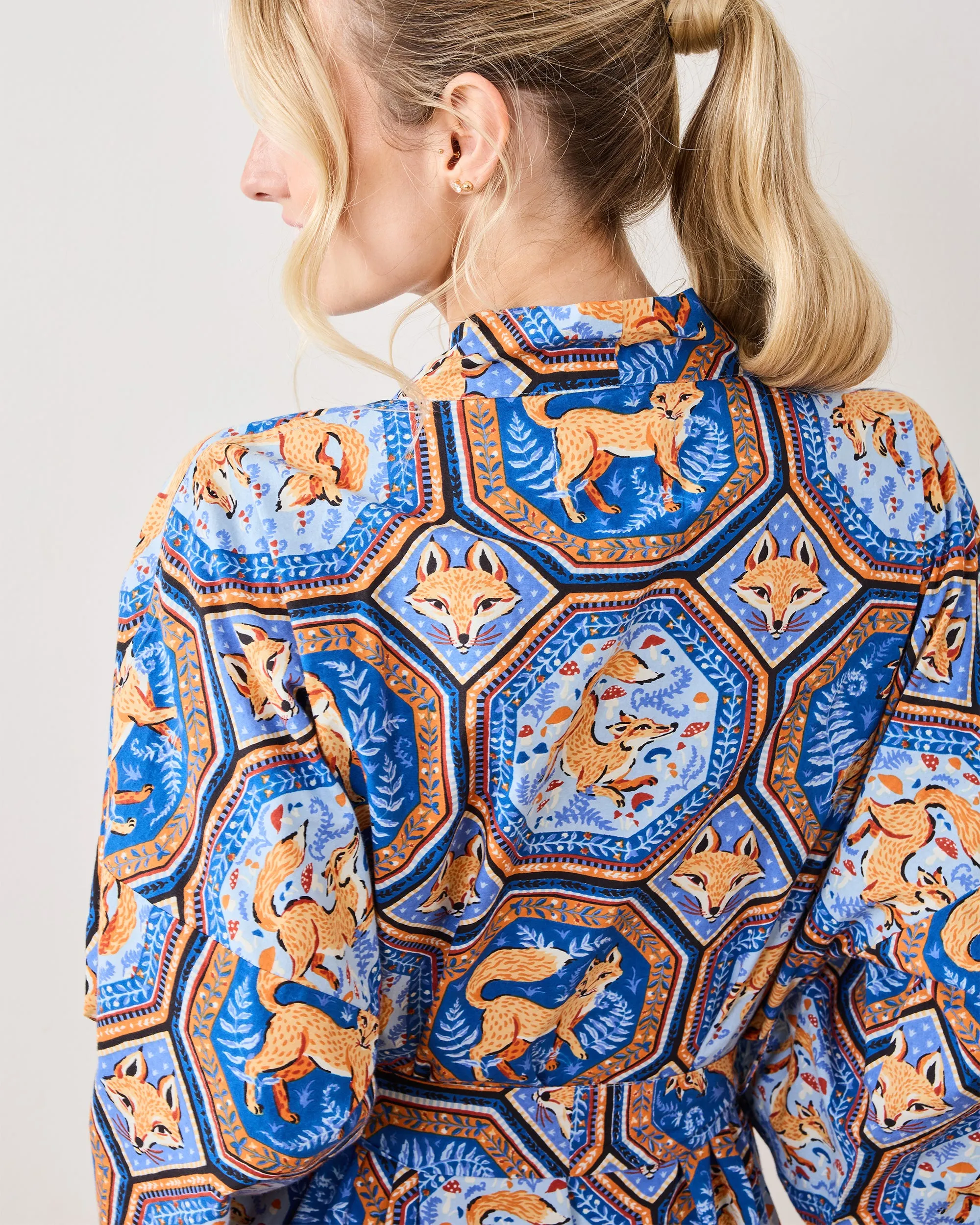 Fancy Fox - Robe - French Blue sold by Printfresh product image thumbnail 5