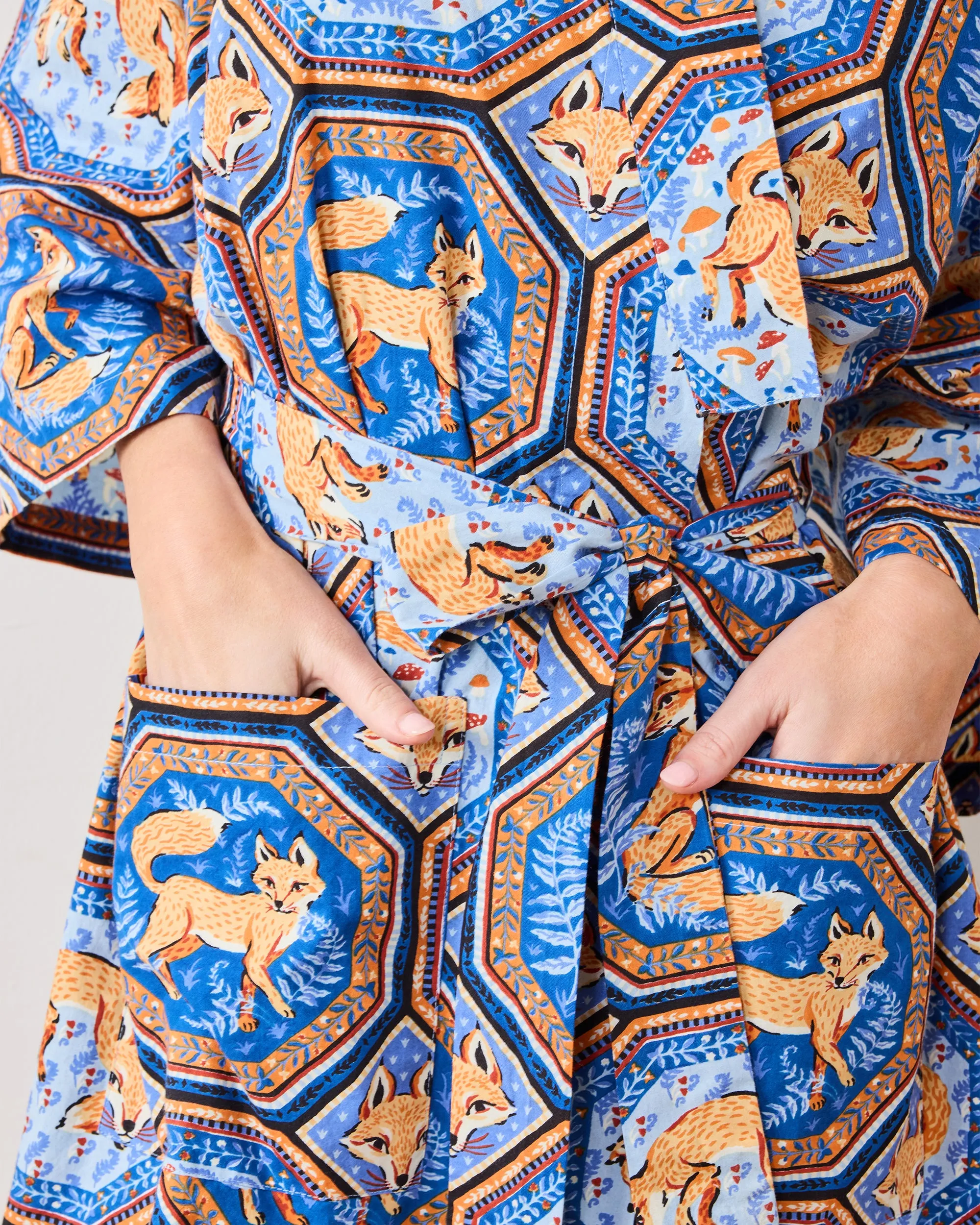 Fancy Fox - Robe - French Blue sold by Printfresh product image thumbnail 4