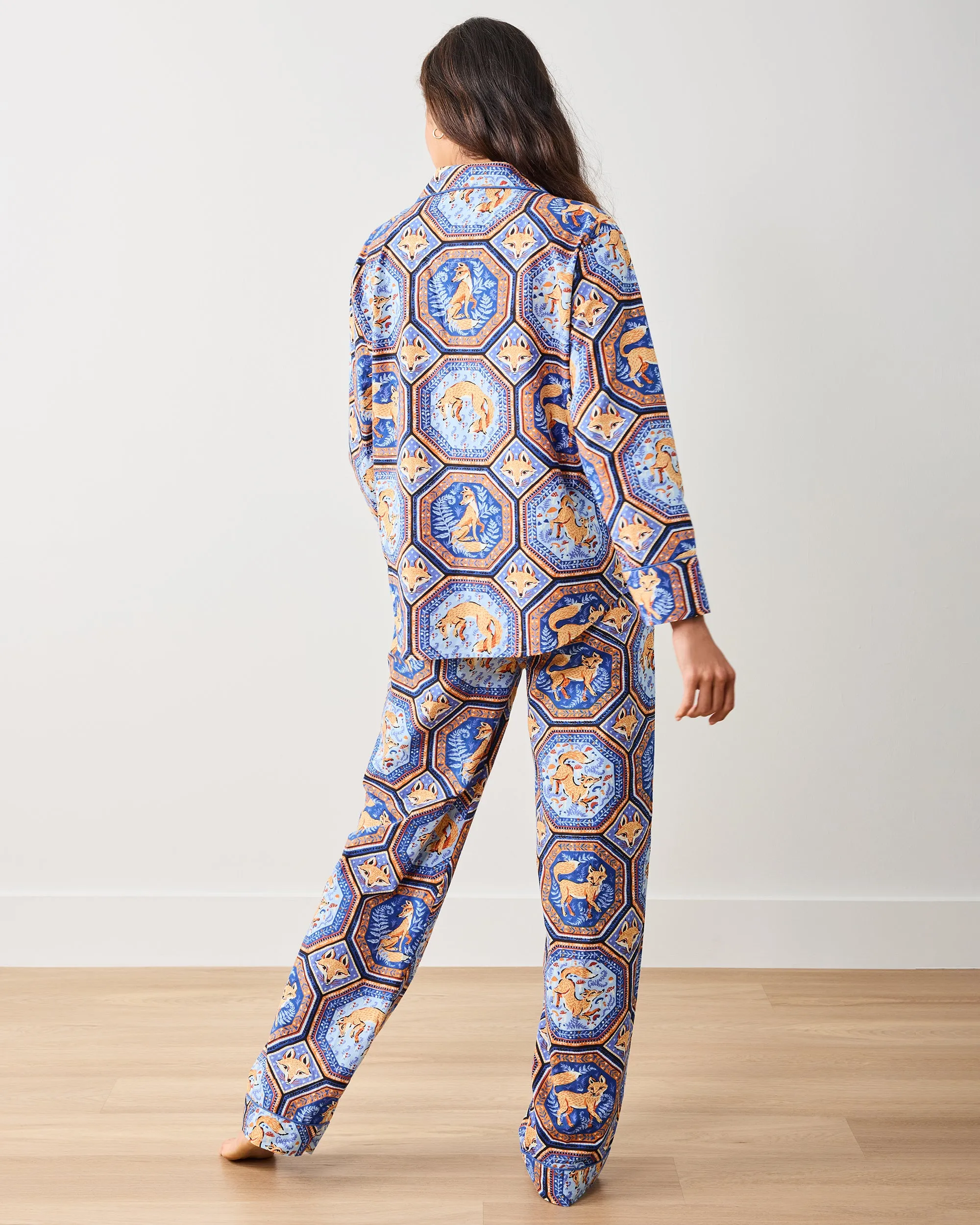 Fancy Fox - Long PJ Set - French Blue sold by Printfresh product image thumbnail 5