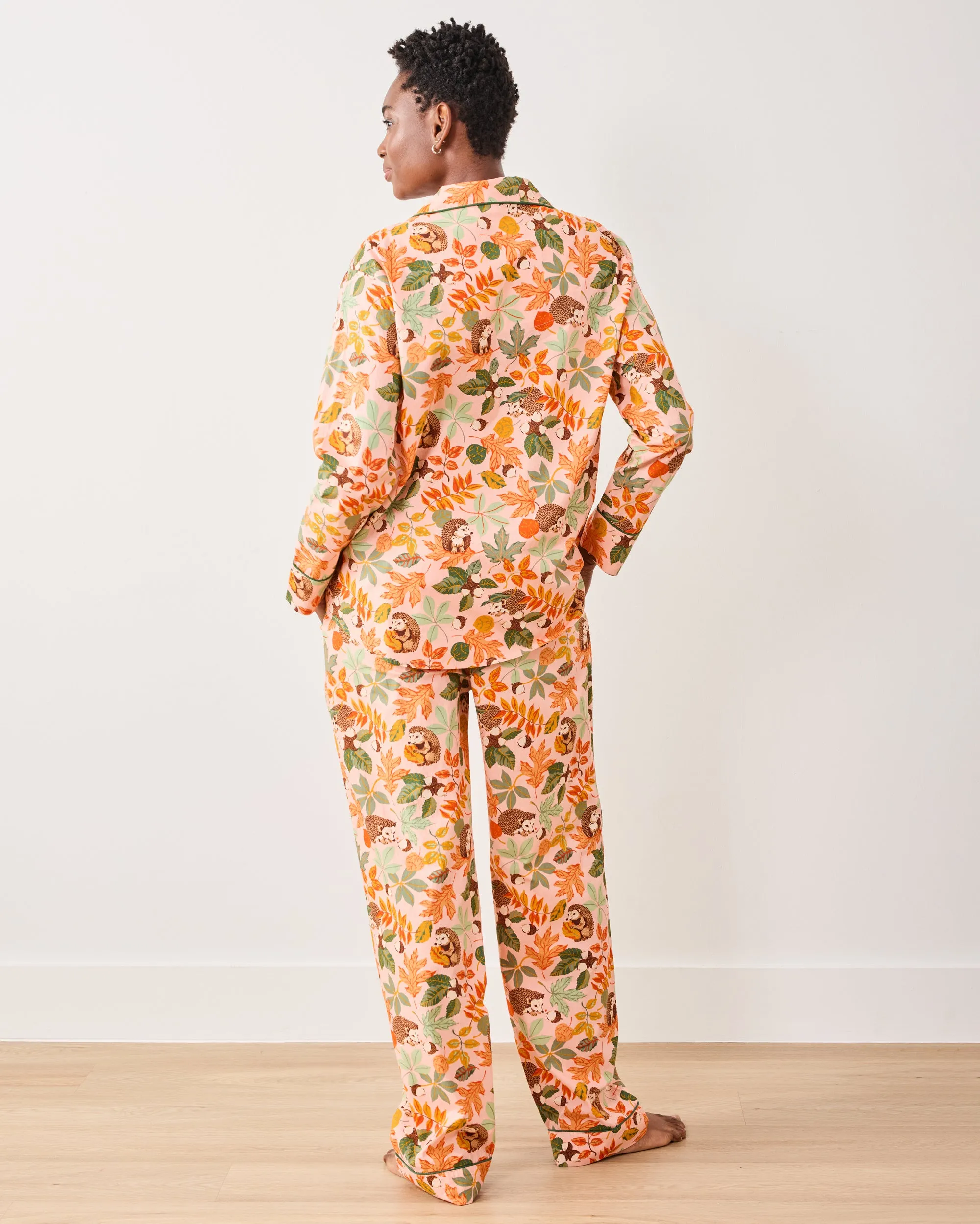 Hedgehog Forest - Tall Long PJ Set - Peach Leaf sold by Printfresh product image thumbnail 4