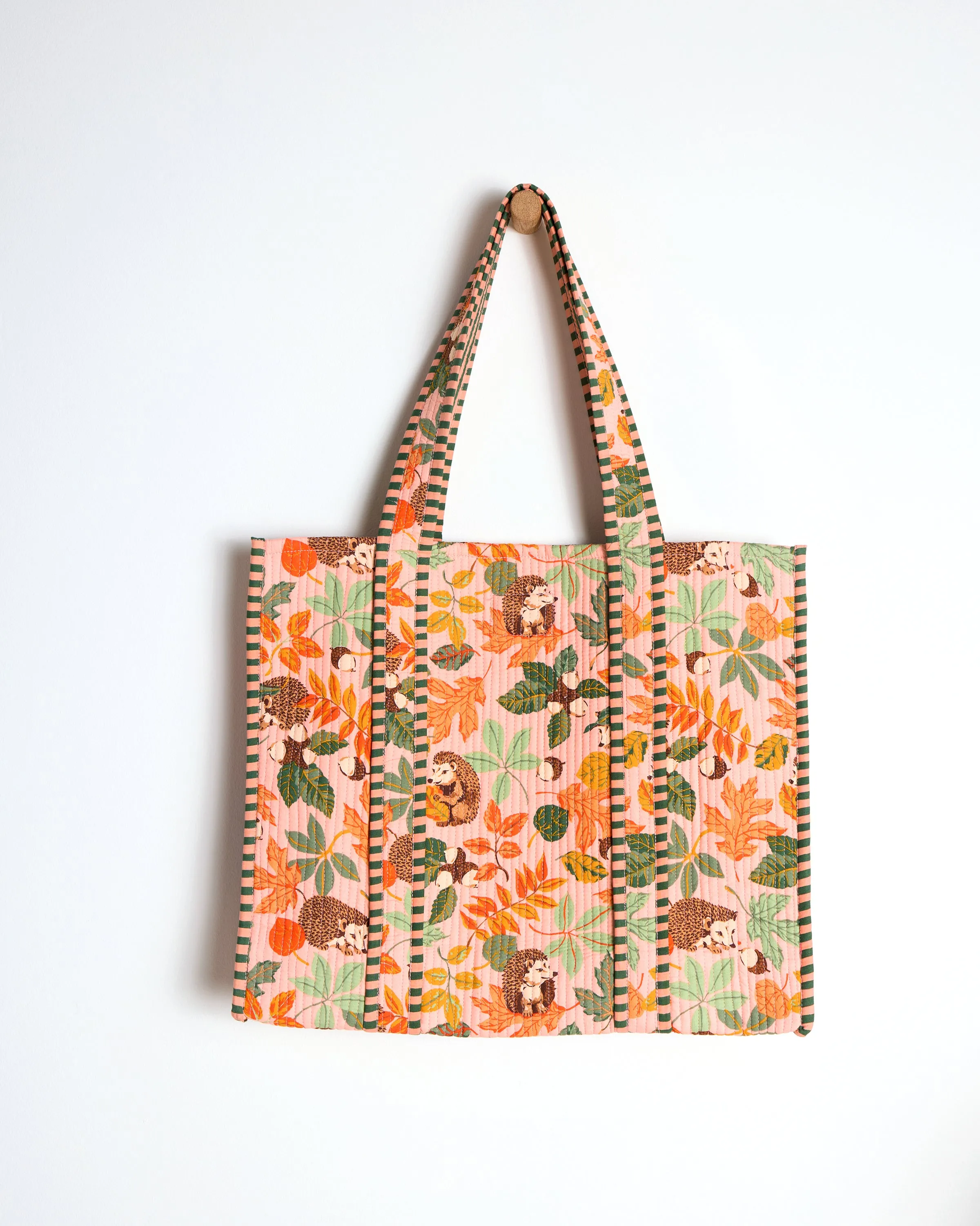 Hedgehog Forest - The Traveler Tote - Peach Leaf sold by Printfresh product image thumbnail 3