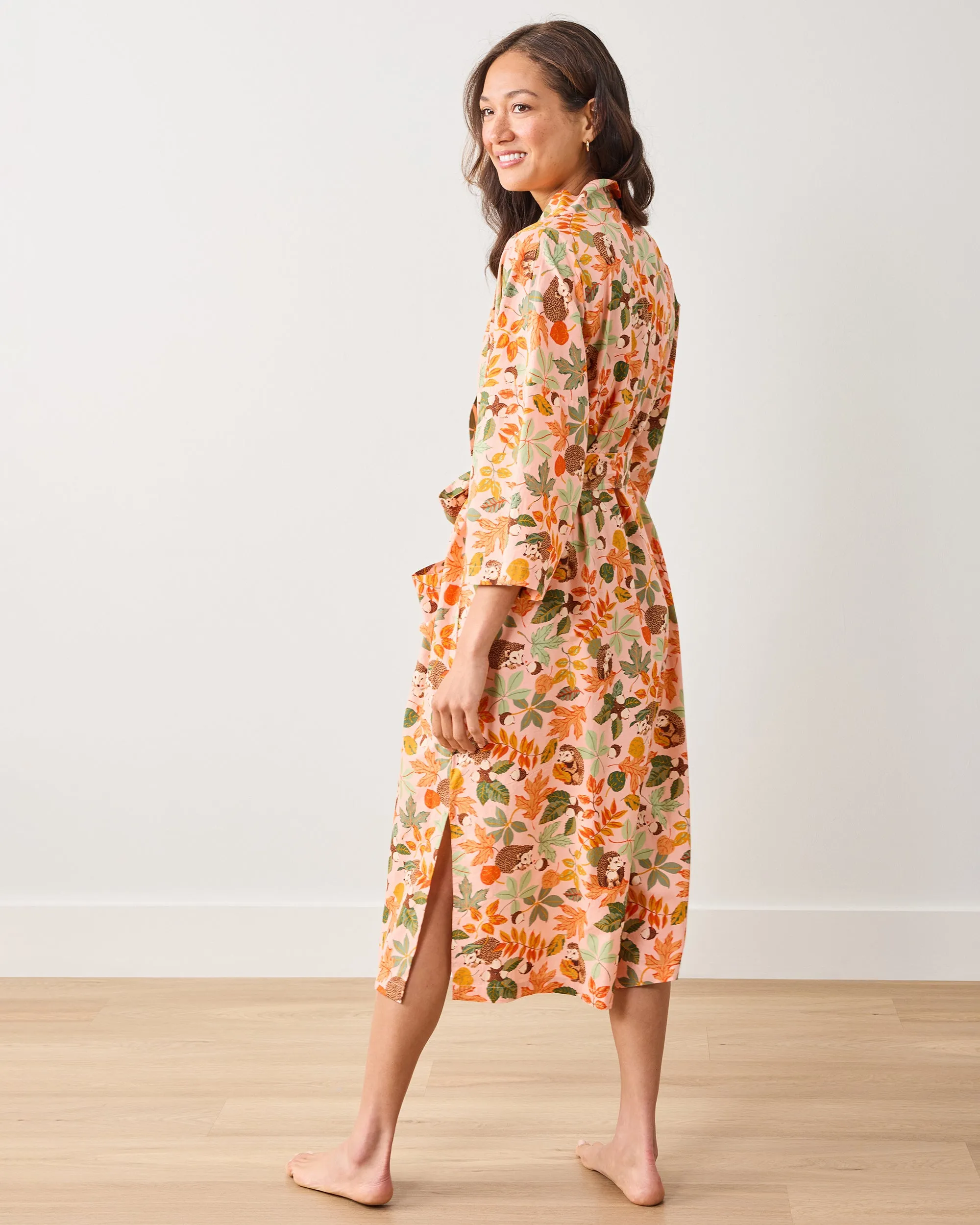 Hedgehog Forest - Robe - Peach Leaf sold by Printfresh product image thumbnail 4