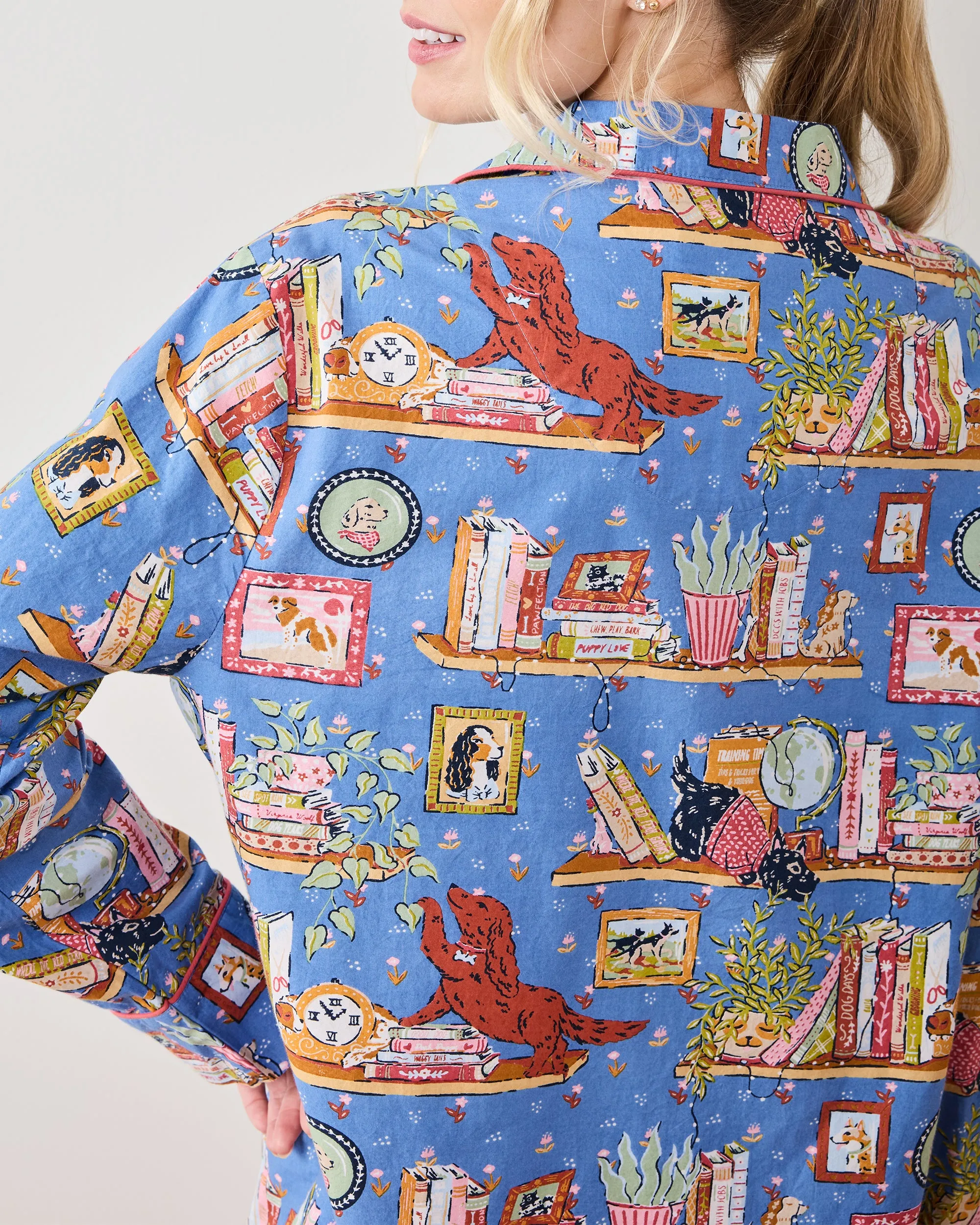 Unleashed Stories - Long PJ Set - Bookkeeper Blue sold by Printfresh product image thumbnail 3