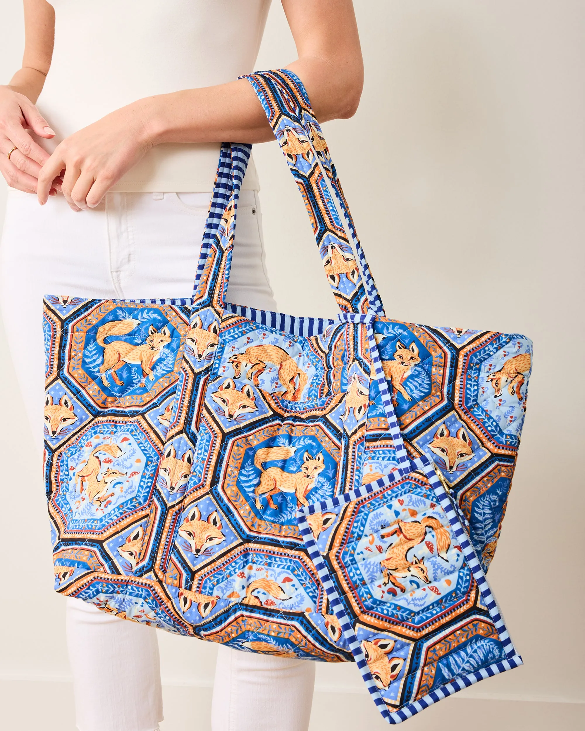 Fancy Fox - Weekend Bag with Pouch - French Blue sold by Printfresh product image thumbnail 3