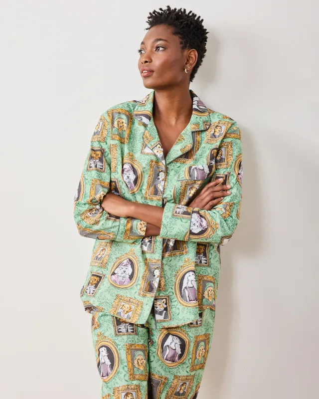 PF + Downton Abbey: The Grande Finale | Dogton Abbey - Petite Long PJ Set - Green sold by Printfresh