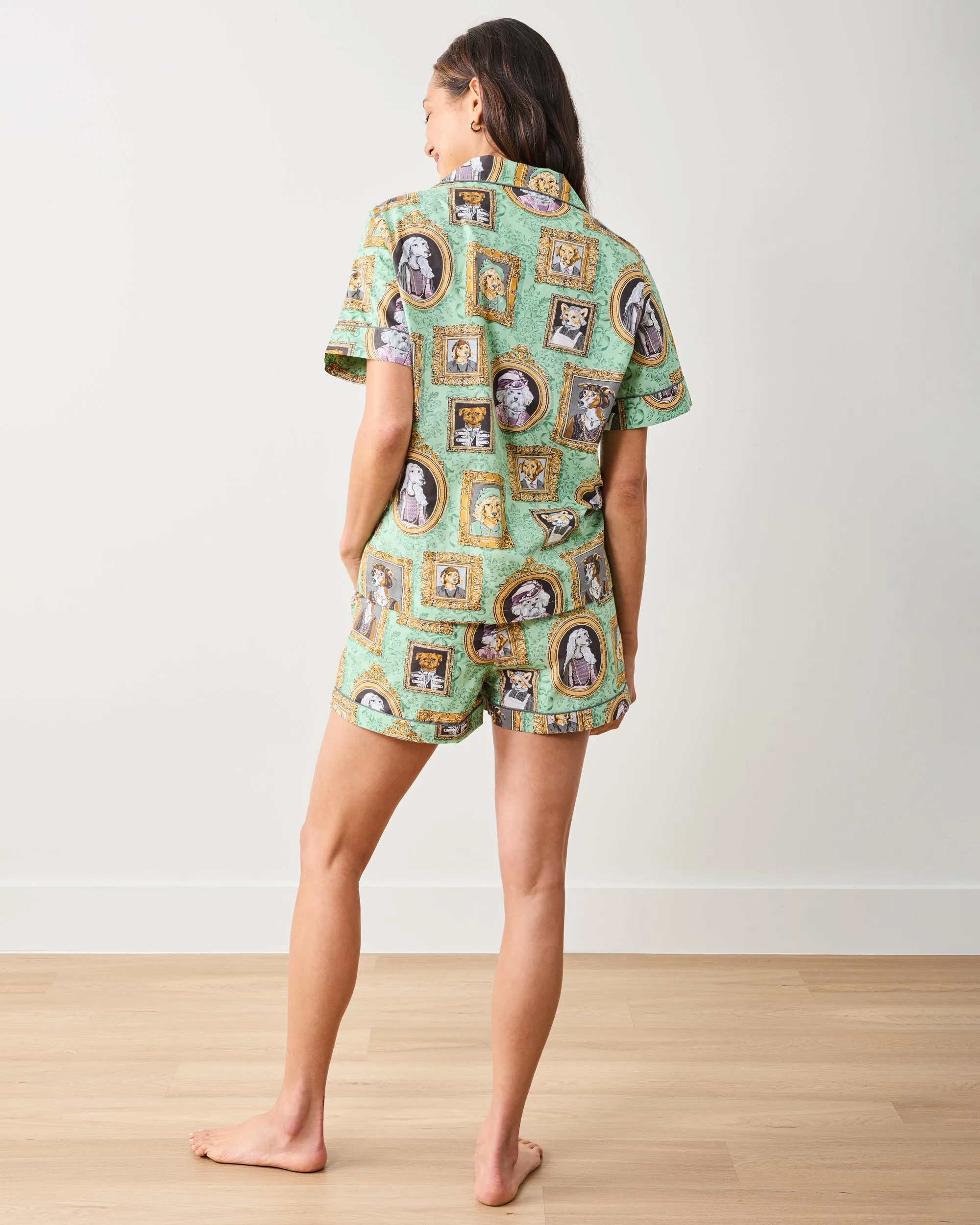 PF + Downton Abbey: The Grande Finale | Dogton Abbey - Short PJ Set - Green sold by Printfresh product image thumbnail 4