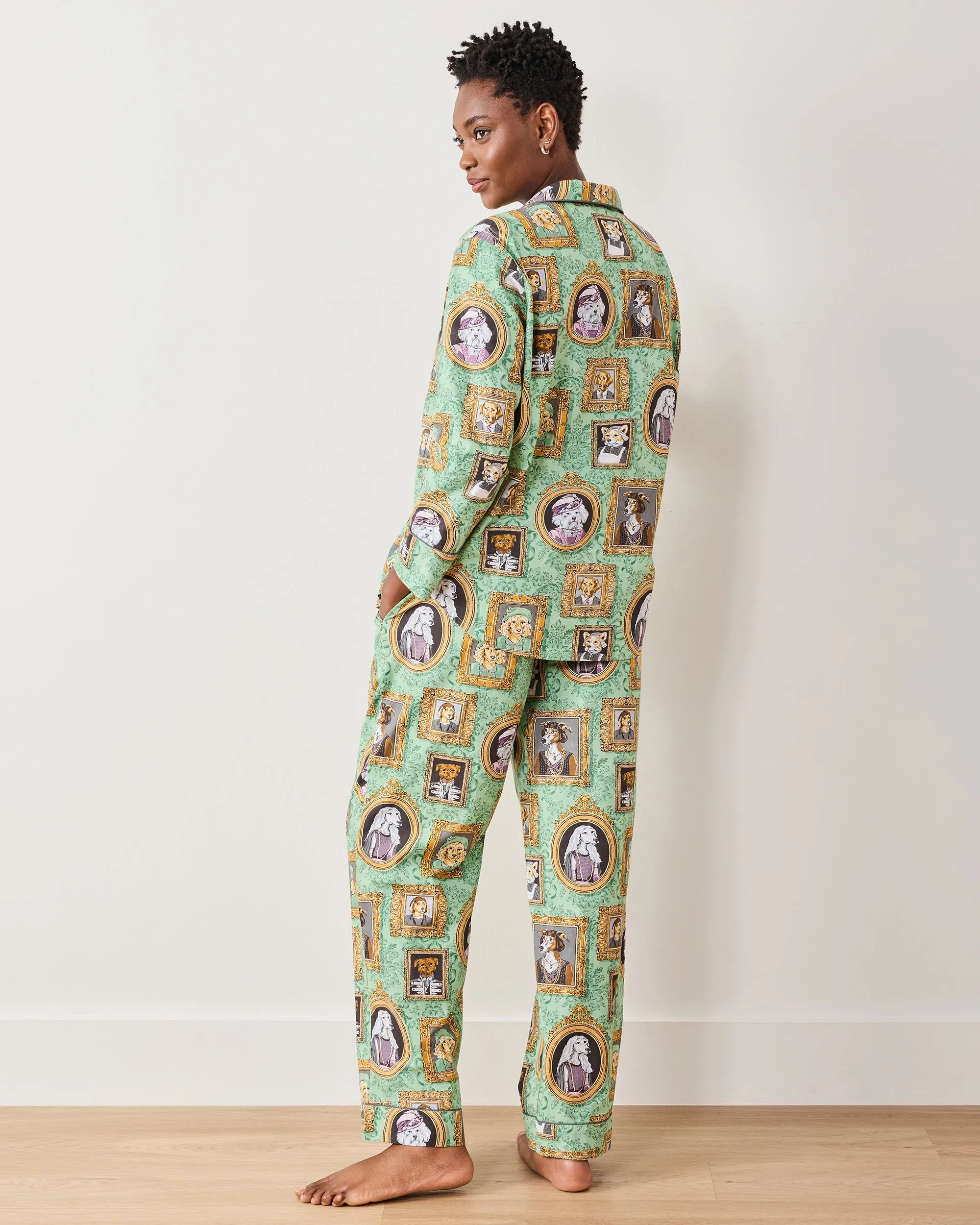 PF + Downton Abbey: The Grande Finale | Dogton Abbey - Long PJ Set - Green sold by Printfresh product image thumbnail 5