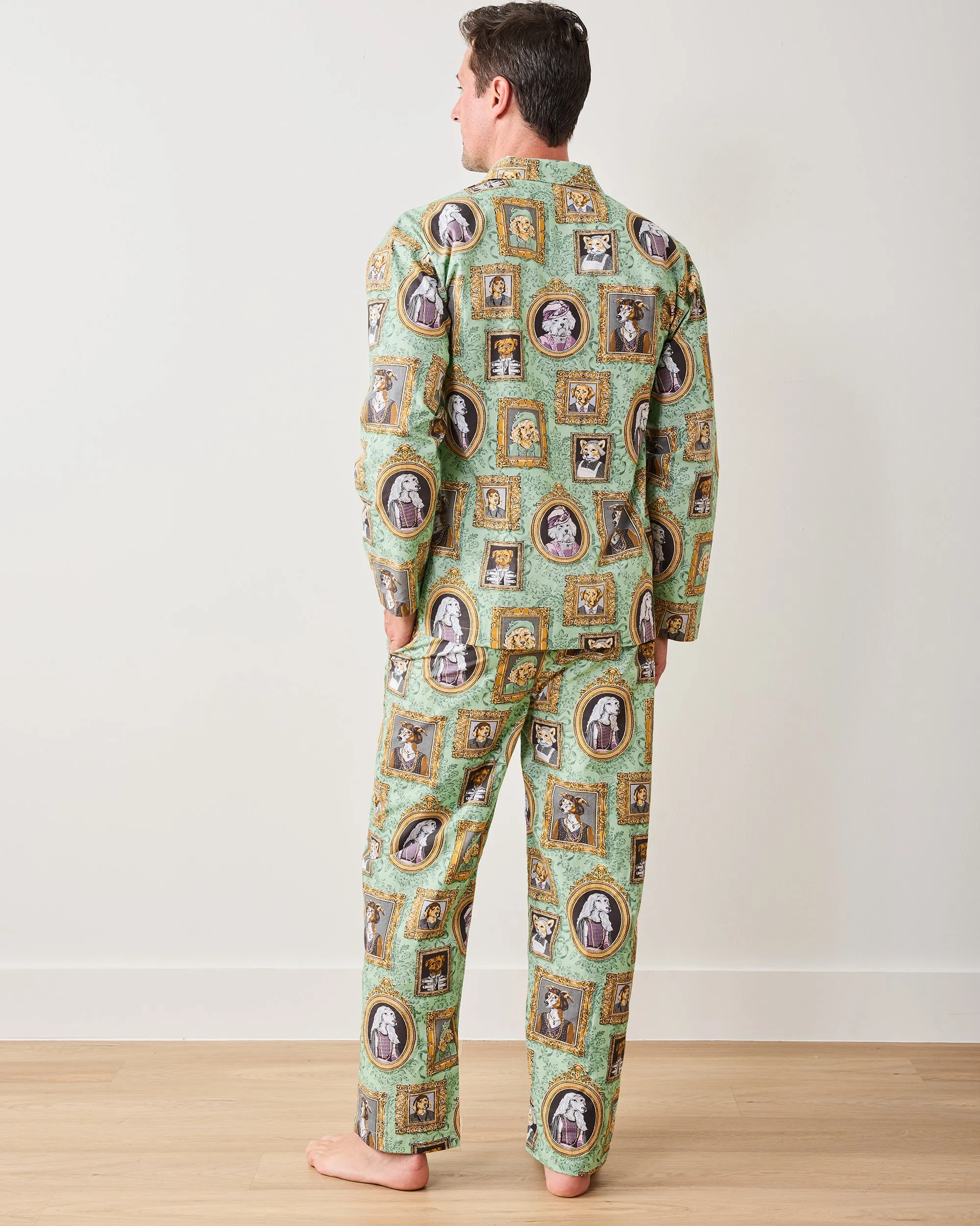 PF + Downton Abbey: The Grande Finale | Dogton Abbey - Men's Long PJ Set - Green sold by Printfresh product image thumbnail 5