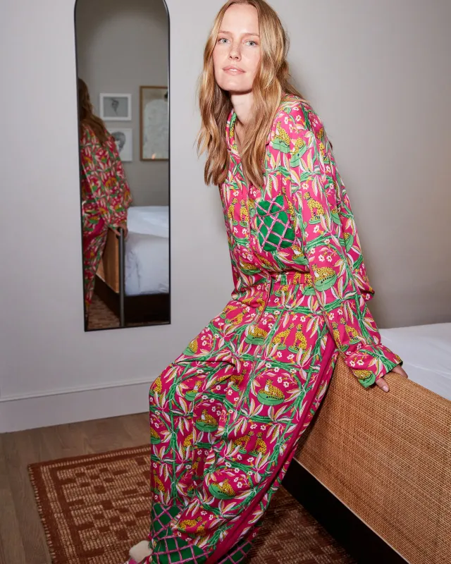 Royal Cheetah - Tall Eco Satin Rittenhouse Set - Pink Palace sold by Printfresh