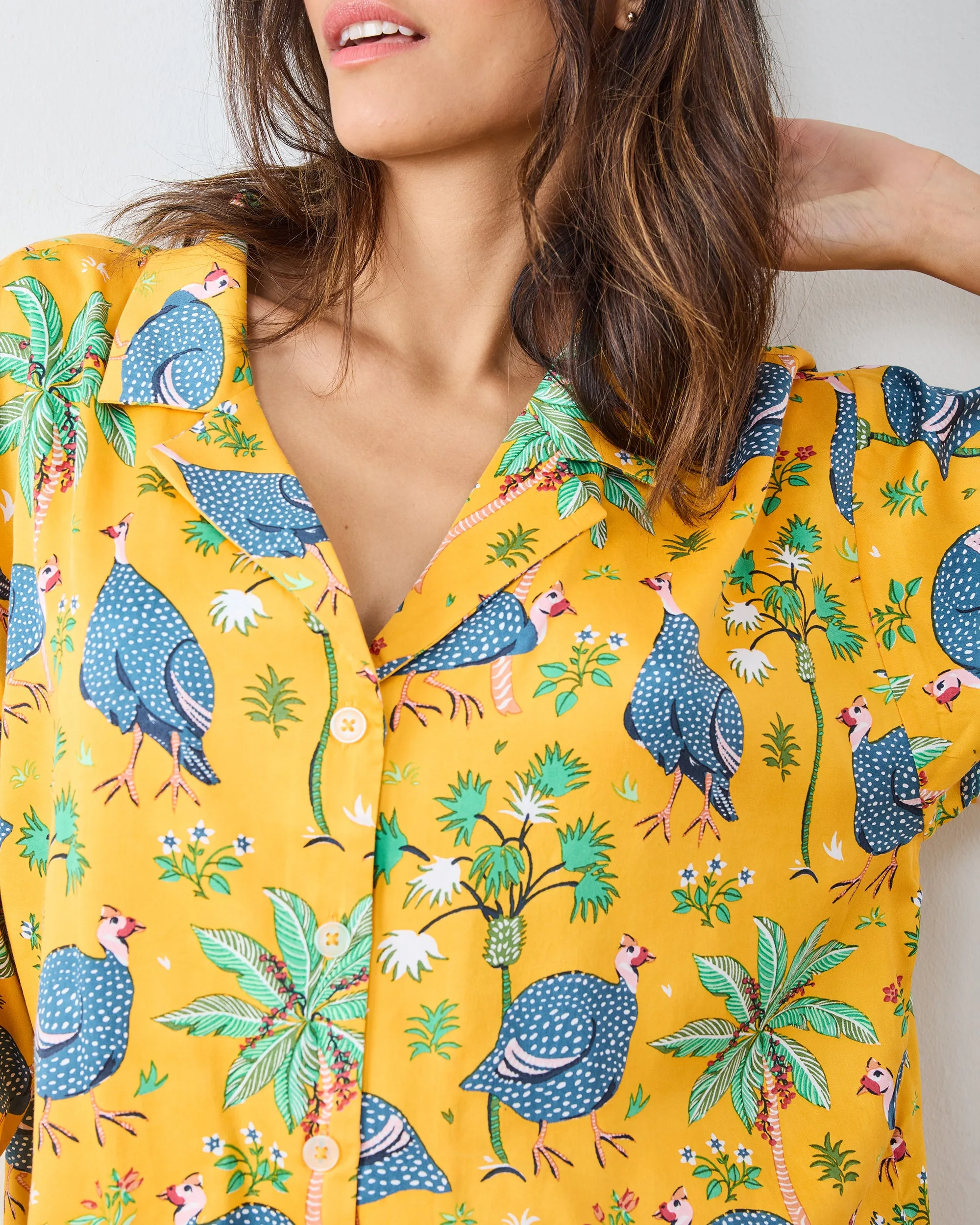 Guinea Hens - Eco Satin Wildest Dreams Set - Marigold sold by Printfresh product image thumbnail 5