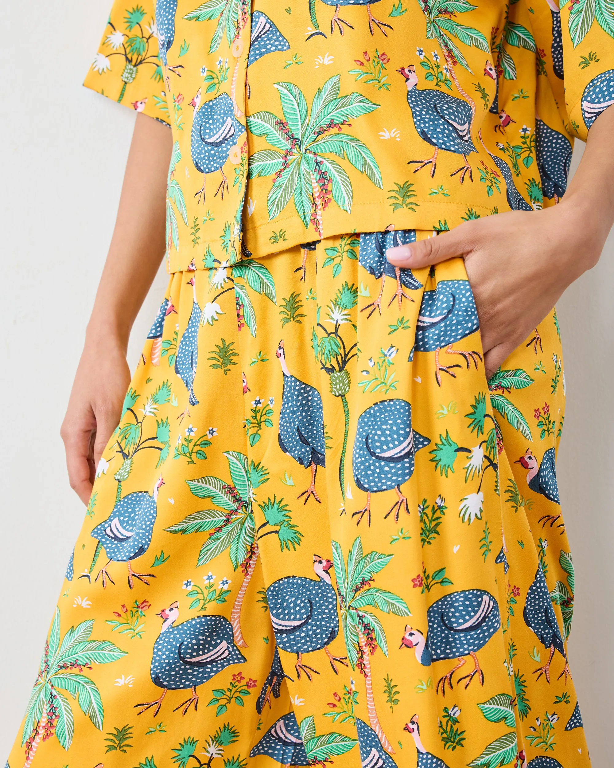 Guinea Hens - Eco Satin Wildest Dreams Set - Marigold sold by Printfresh product image thumbnail 4