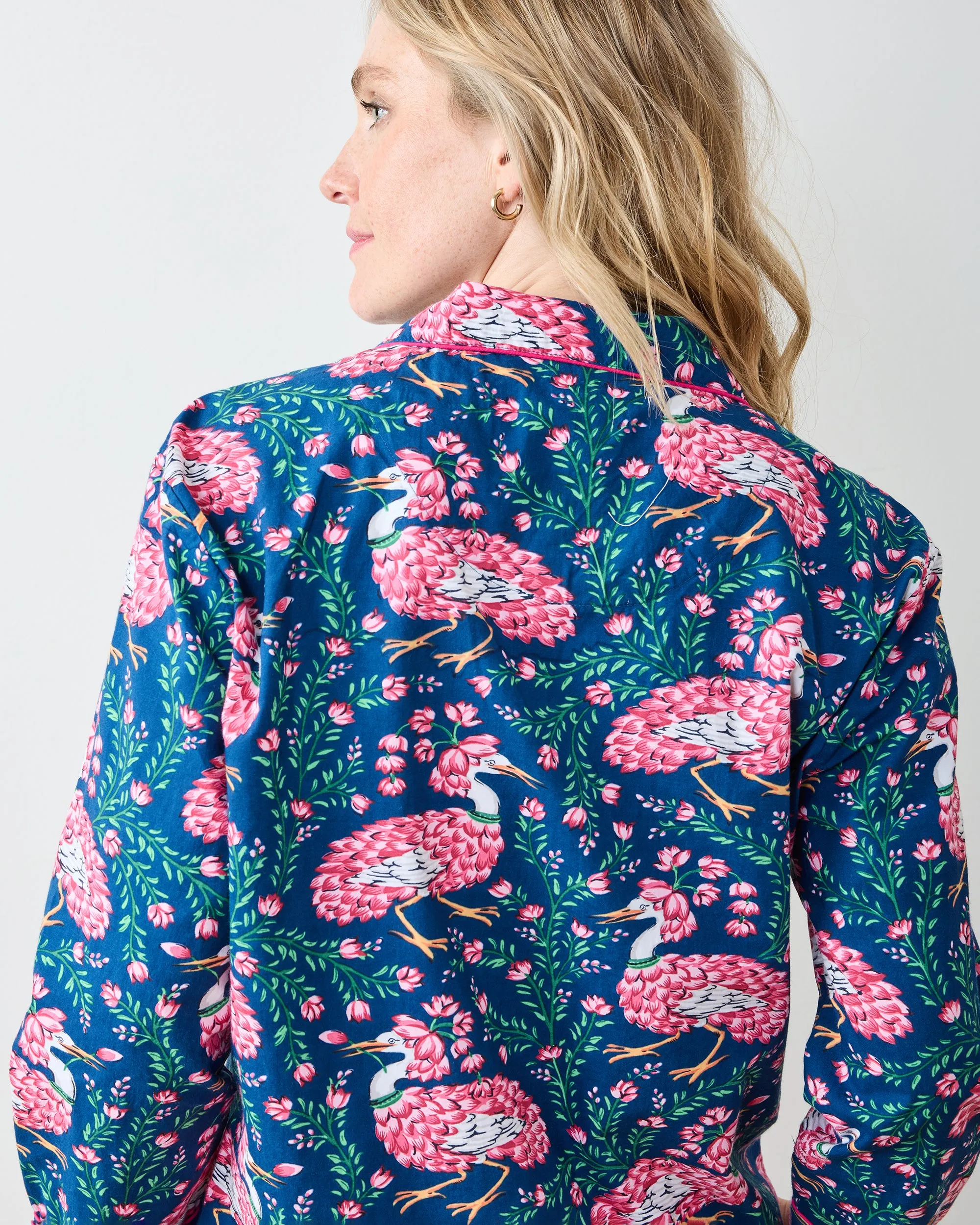 Queen Lotus - Long PJ Set - Navy sold by Printfresh product image thumbnail 3
