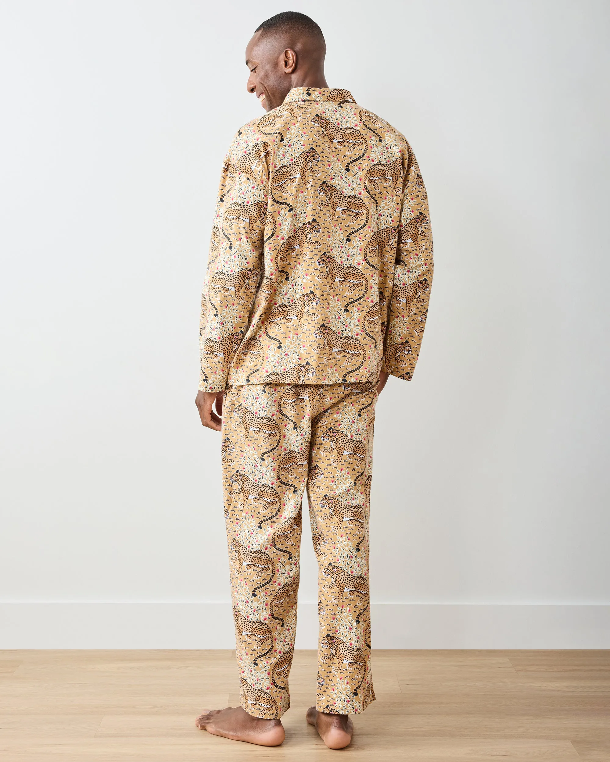 Bagheera - Men's Lightweight Flannel Long PJ Set - Tobacco sold by Printfresh product image thumbnail 4