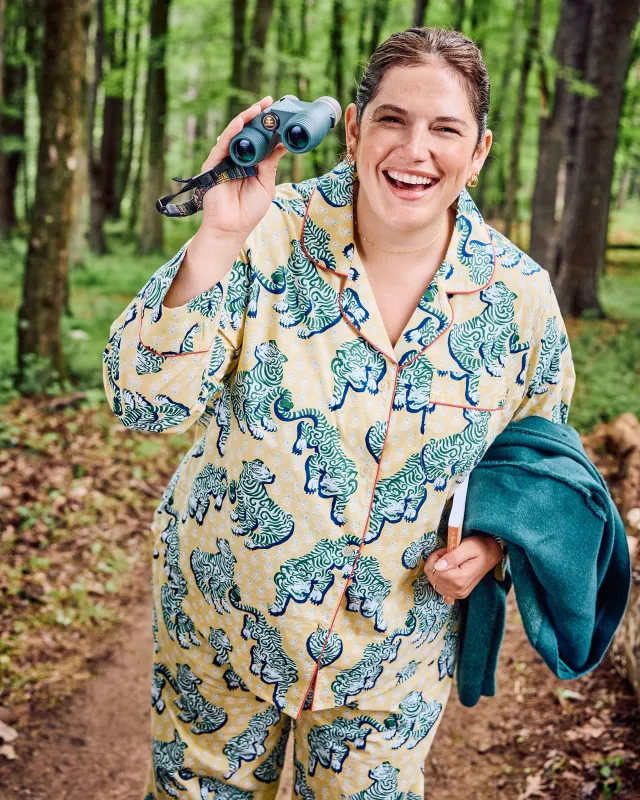 Tiger Queen - Tall Long PJ Set - Citrine sold by Printfresh