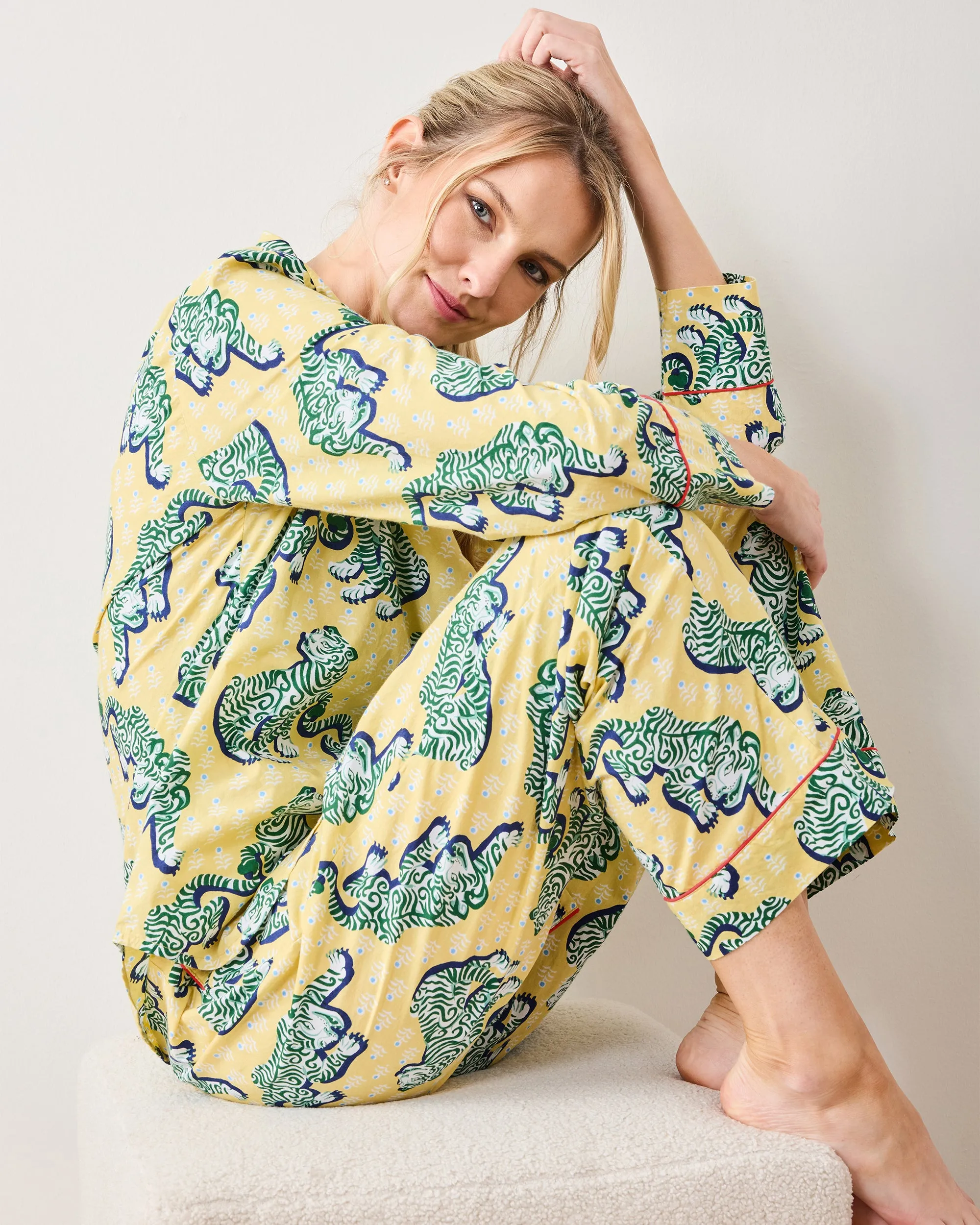 Tiger Queen - Tall Long PJ Set - Citrine sold by Printfresh product image thumbnail 2