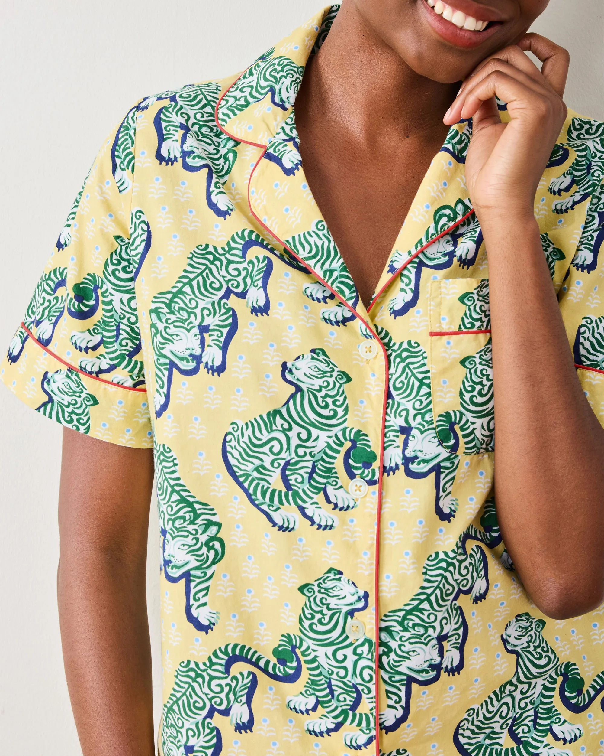 Tiger Queen - Short Sleeve Top & Cropped Pants Set - Citrine sold by Printfresh product image thumbnail 5