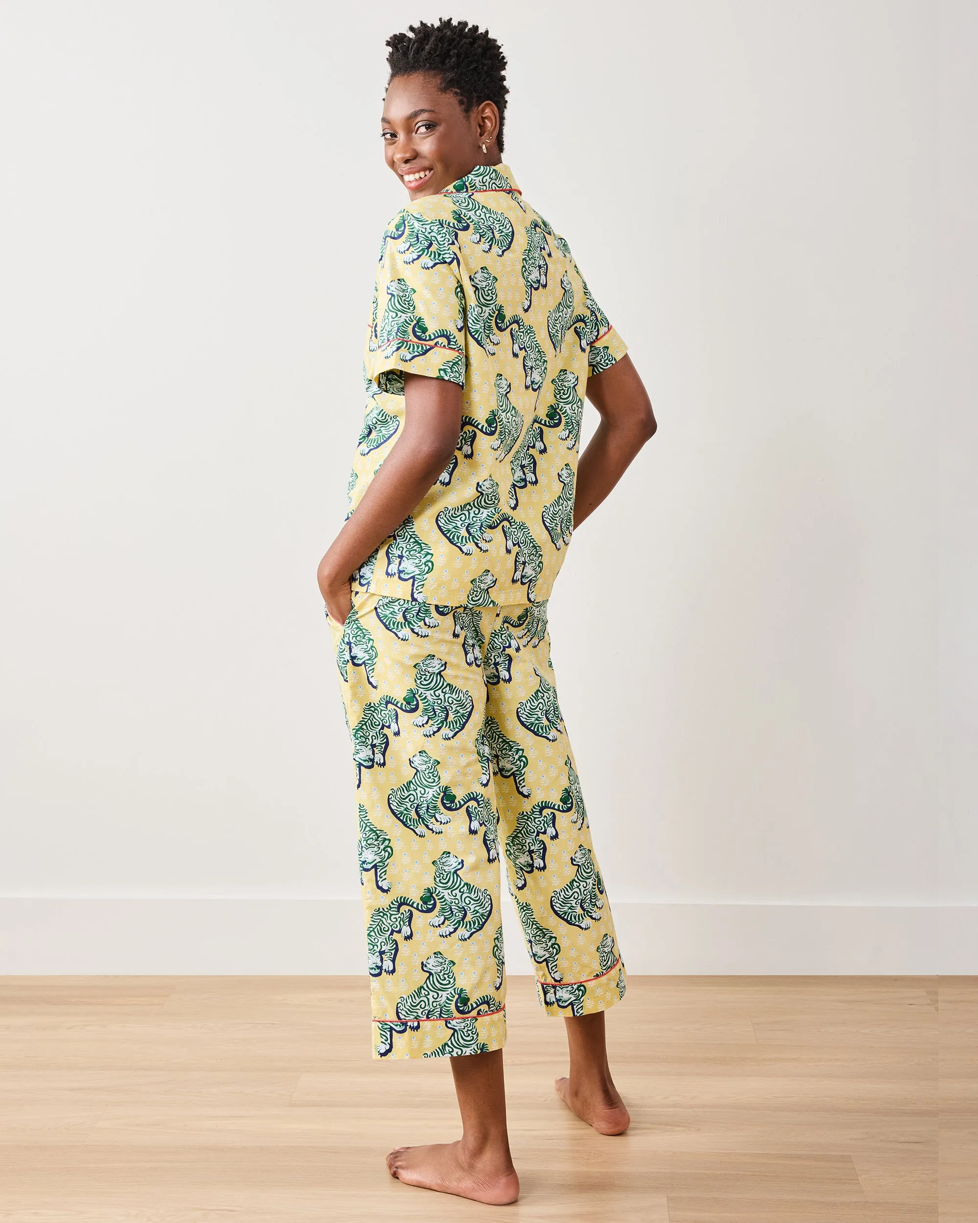 Tiger Queen - Short Sleeve Top & Cropped Pants Set - Citrine sold by Printfresh product image thumbnail 4