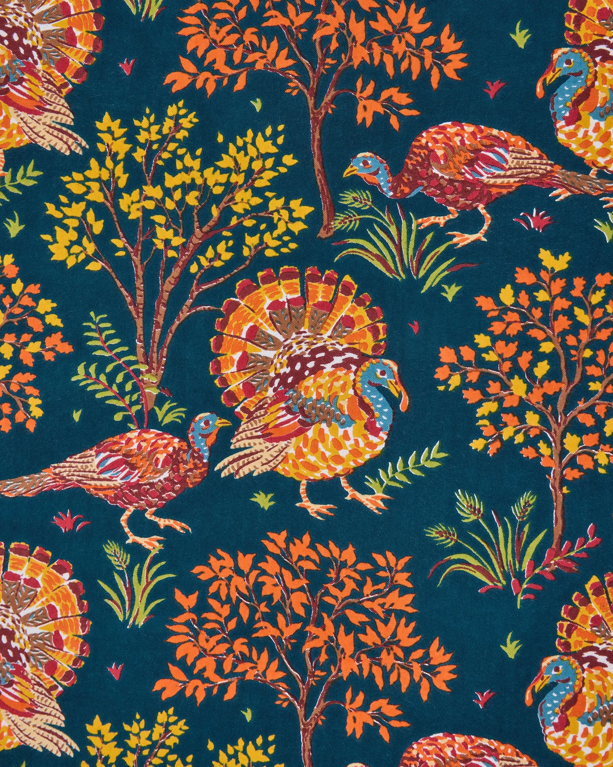 Turkey Trot - Lightweight Flannel Men's Long PJ Set - Midnight Navy sold by Printfresh product image thumbnail 5