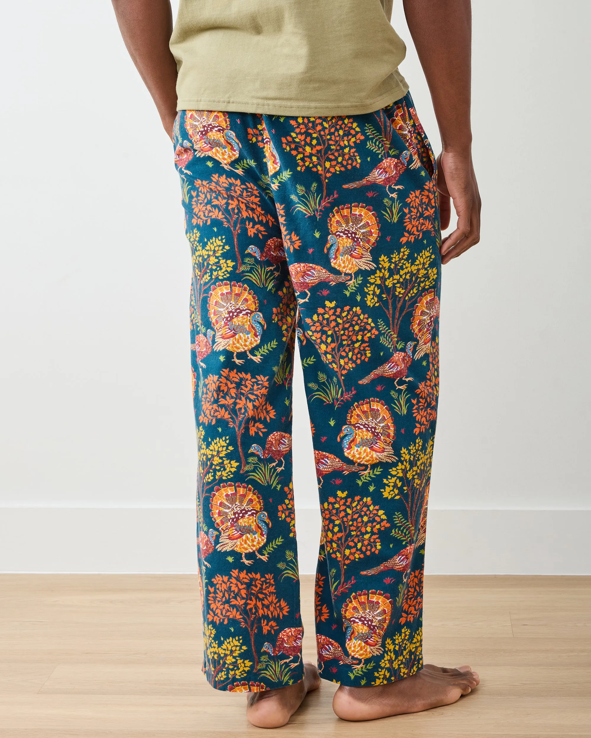 Turkey Trot - Lightweight Flannel Men's PJ Pants - Midnight Navy sold by Printfresh product image thumbnail 4