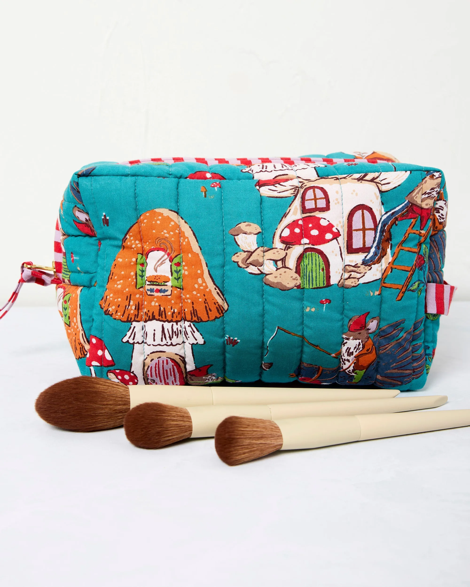 Autumn Critters - Quilted Pouch - Teal sold by Printfresh product image thumbnail 2