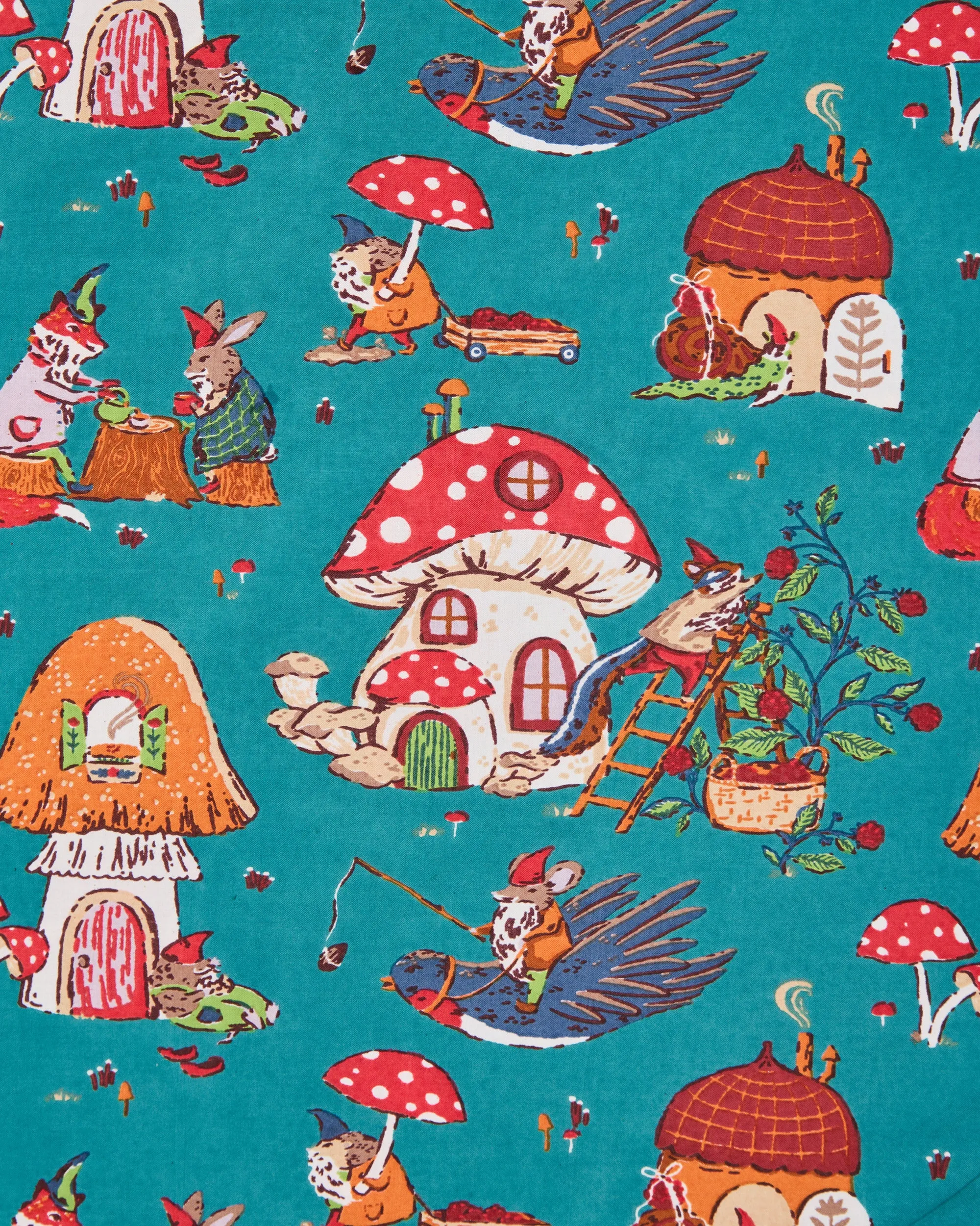 Autumn Critters - Quilted Pouch - Teal sold by Printfresh product image thumbnail 3