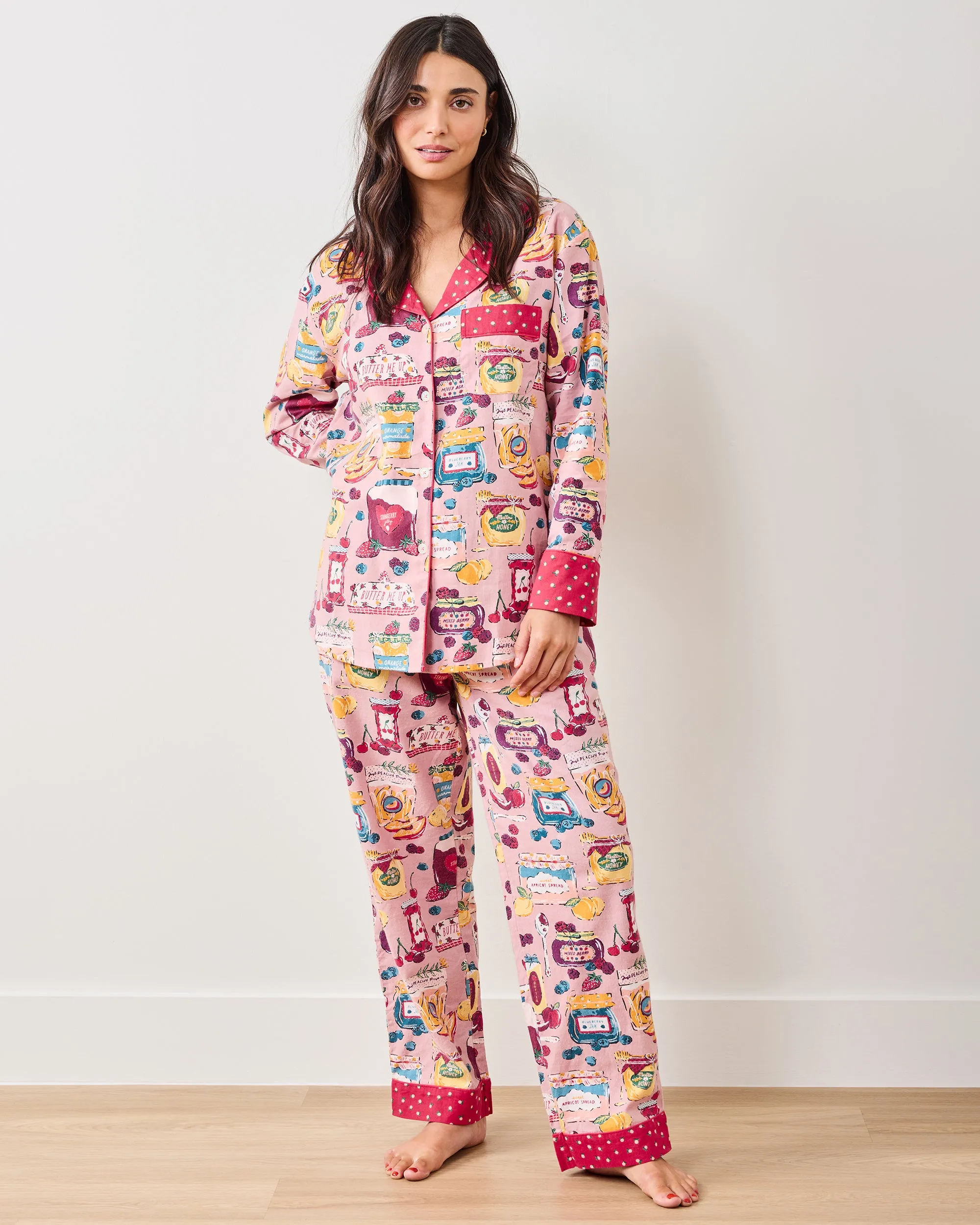 Sweet Jams - Tall Lightweight Flannel Long PJ Set - Berry Bliss sold by Printfresh product image thumbnail 3
