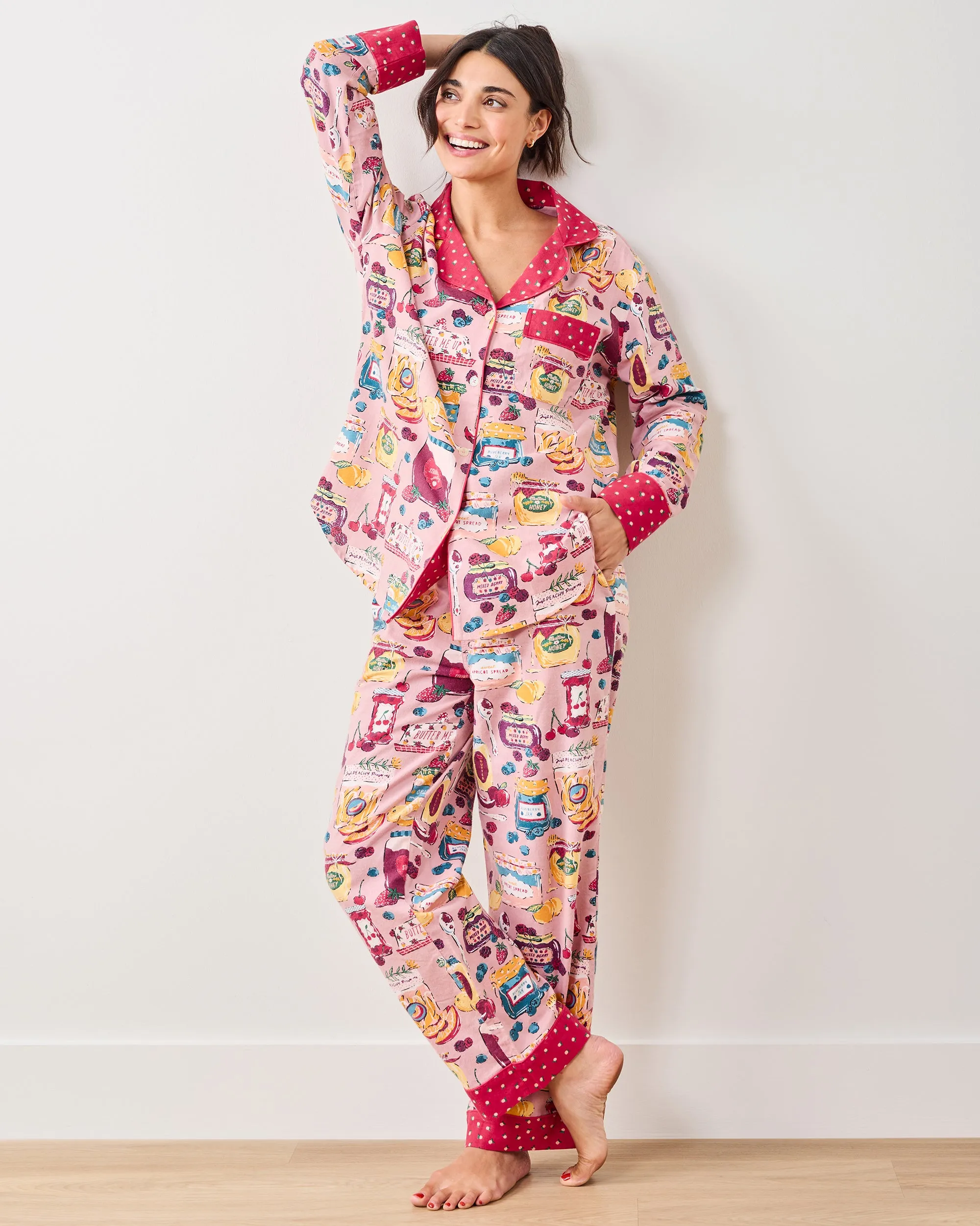 Sweet Jams - Tall Lightweight Flannel Long PJ Set - Berry Bliss sold by Printfresh product image thumbnail 4