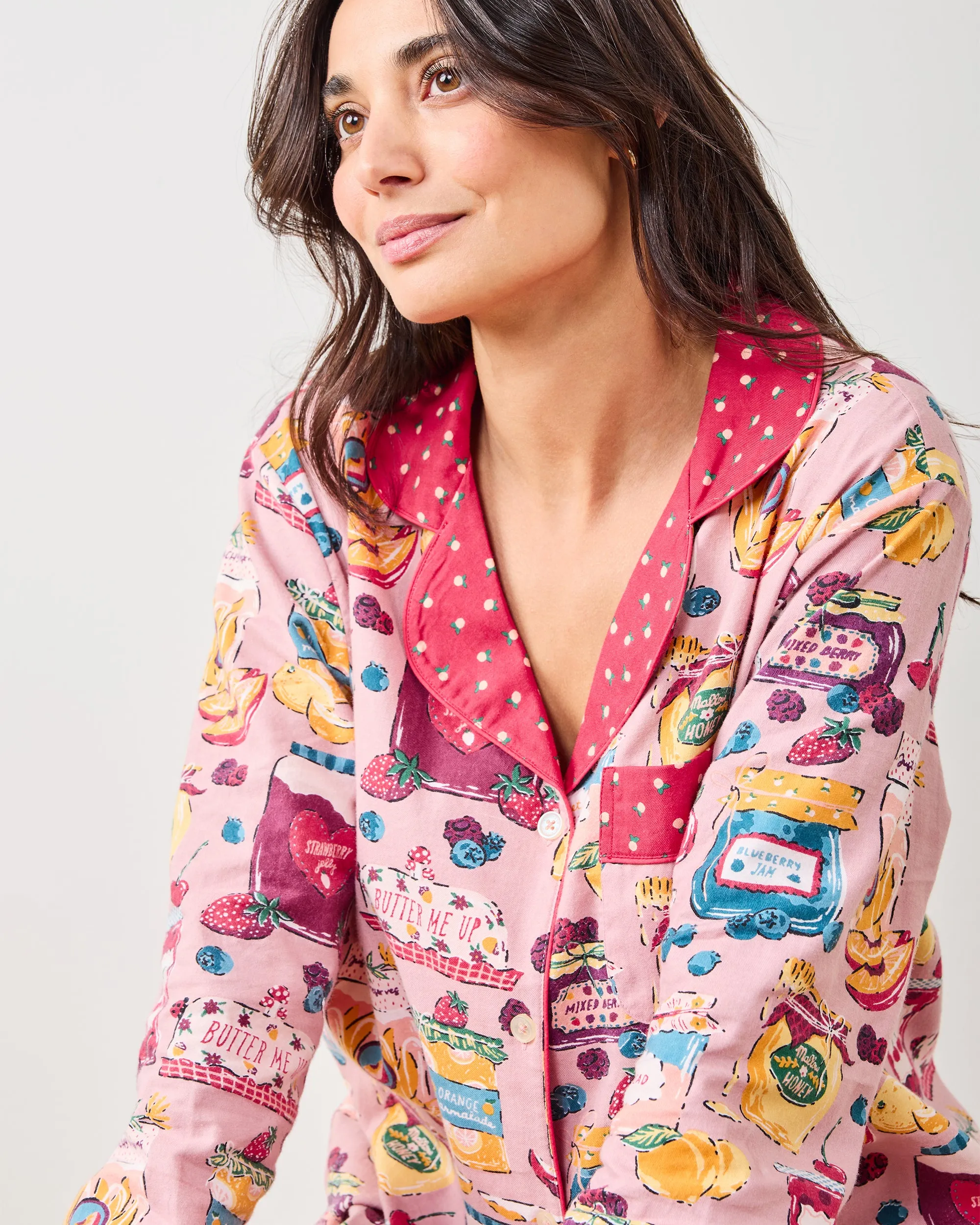 Sweet Jams - Tall Lightweight Flannel Long PJ Set - Berry Bliss sold by Printfresh product image thumbnail 5