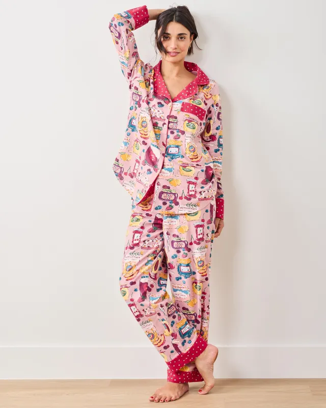 Sweet Jams - Petite Lightweight Flannel Long PJ Set - Berry Bliss sold by Printfresh