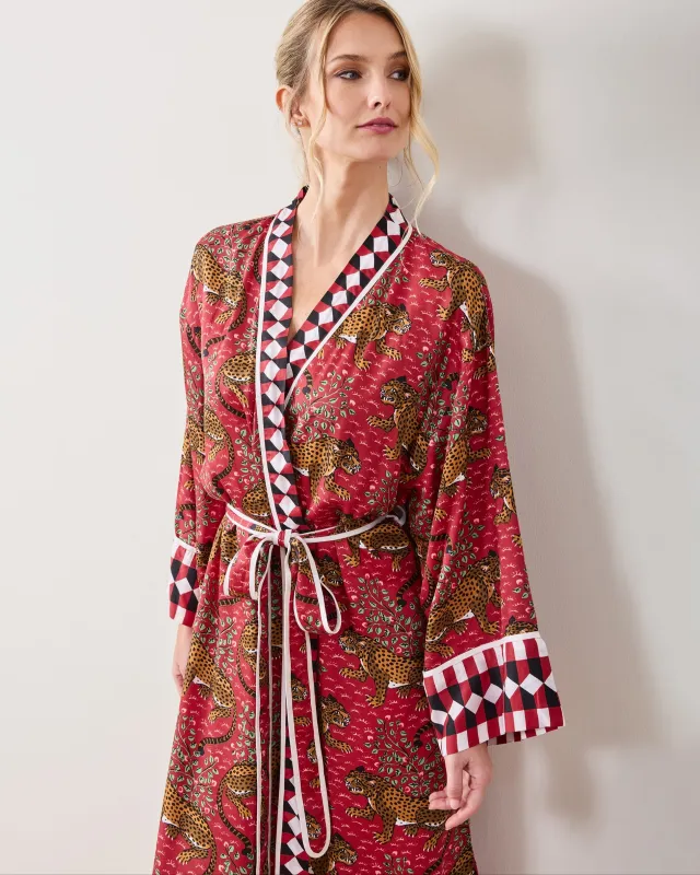 Bagheera - Eco Satin Robe - Scarlet sold by Printfresh