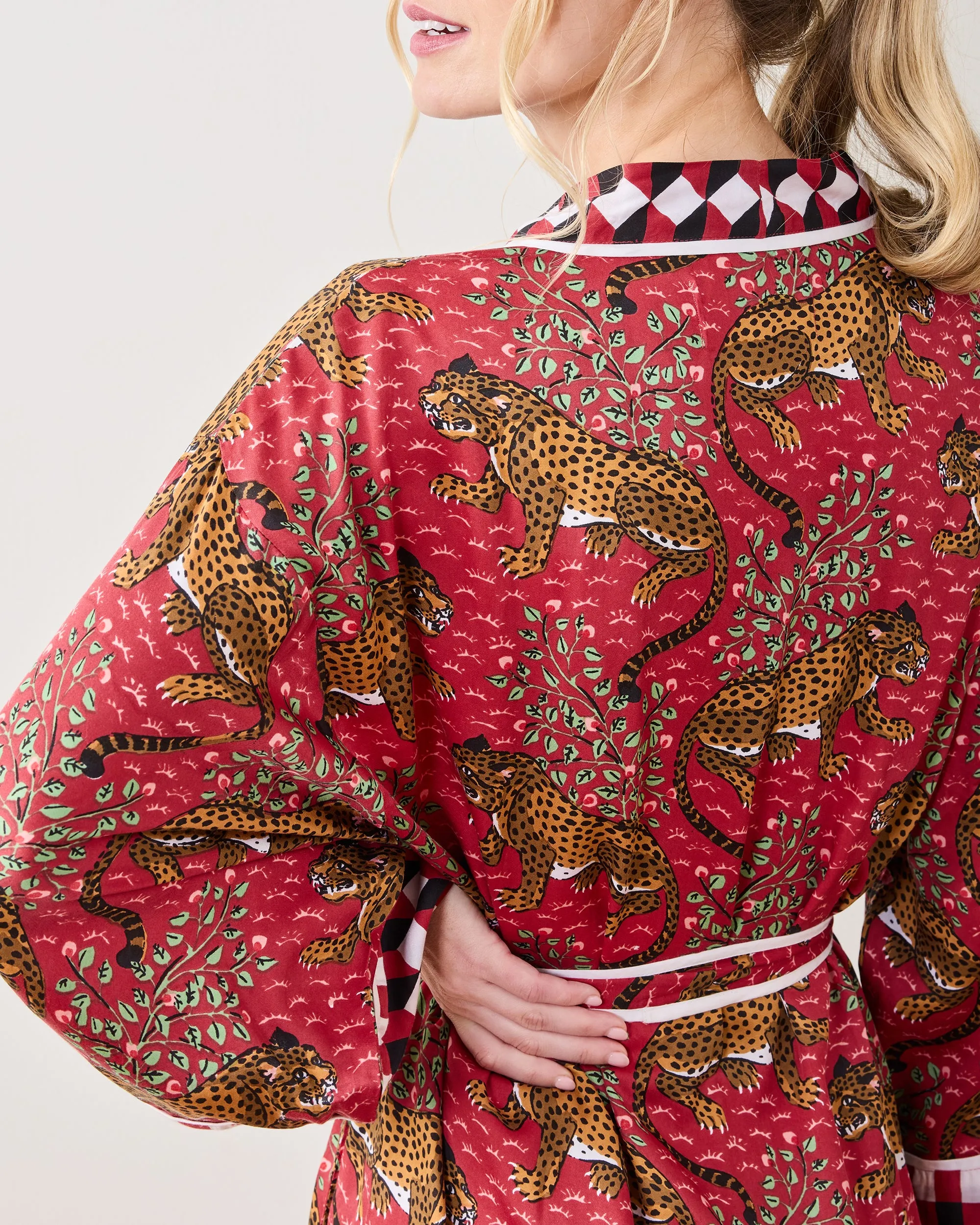 Bagheera - Eco Satin Robe - Scarlet sold by Printfresh product image thumbnail 4