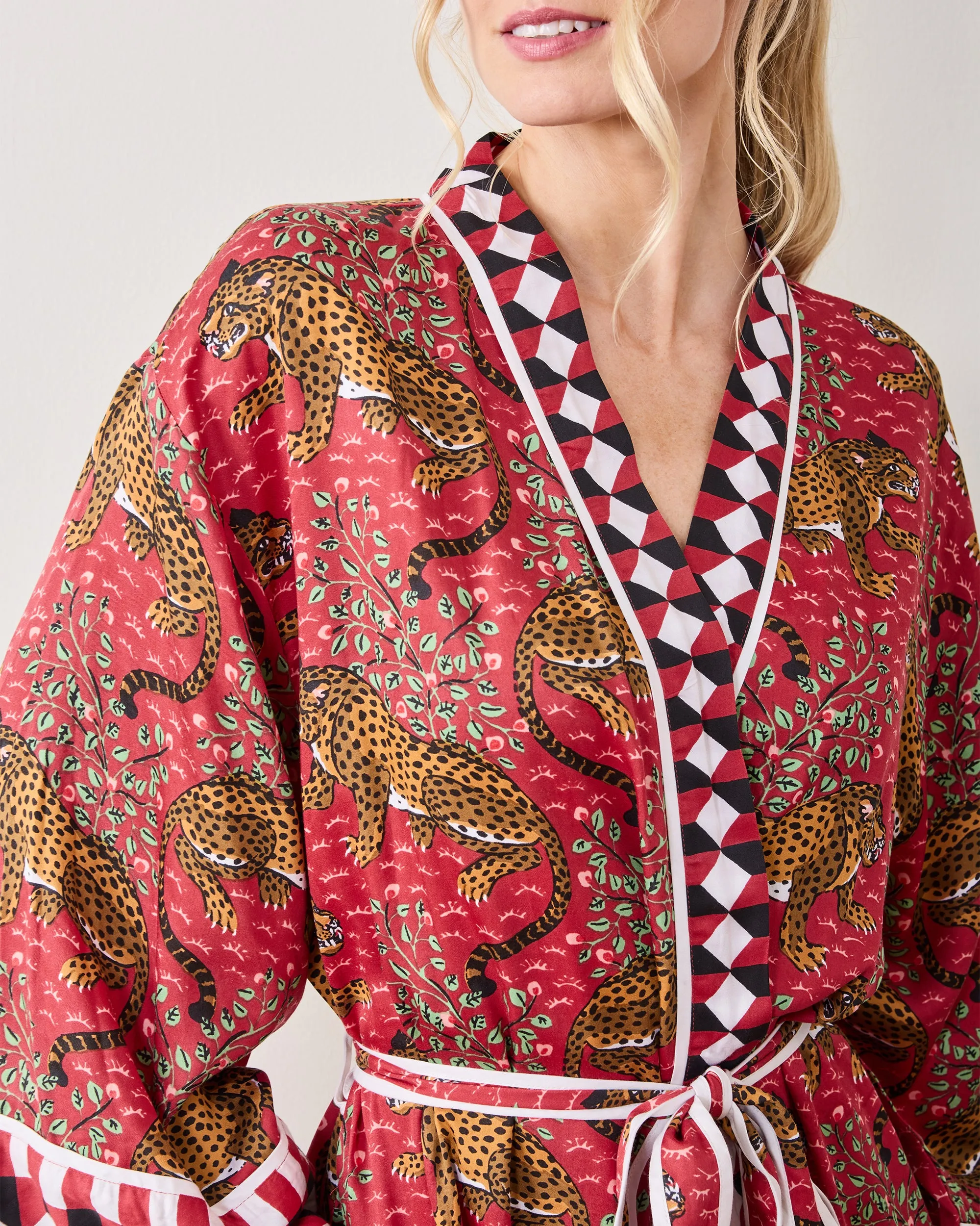 Bagheera - Eco Satin Robe - Scarlet sold by Printfresh product image thumbnail 3