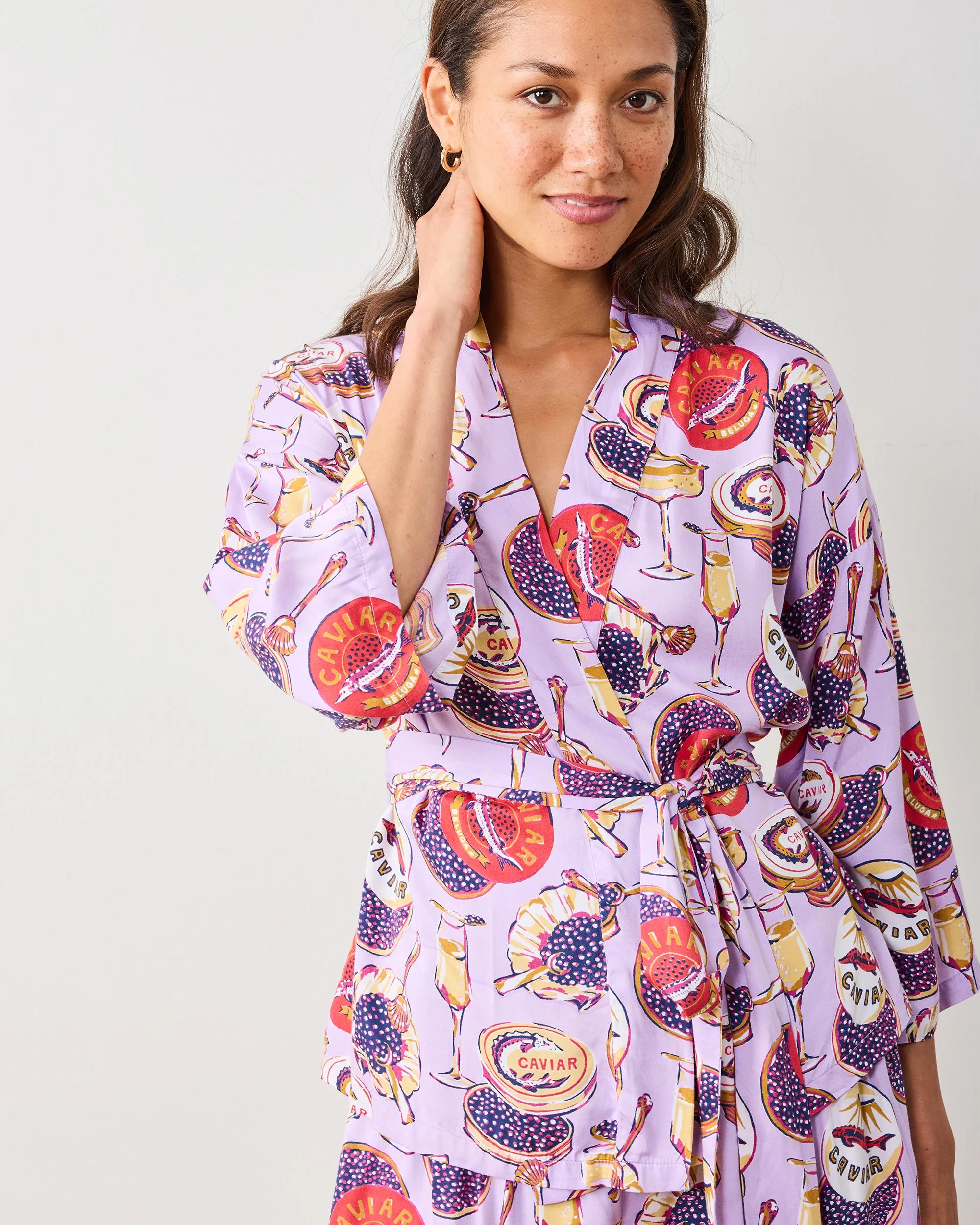 Champagne & Caviar - Eco Satin Wrap Set - Lavender Spritz sold by Printfresh product image thumbnail 3