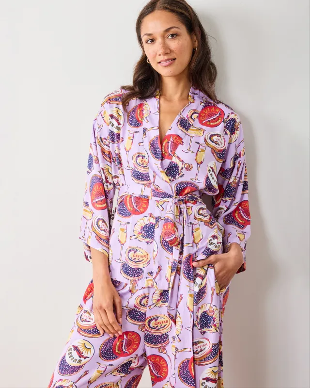 Champagne & Caviar - Eco Satin Wrap Set - Lavender Spritz sold by Printfresh