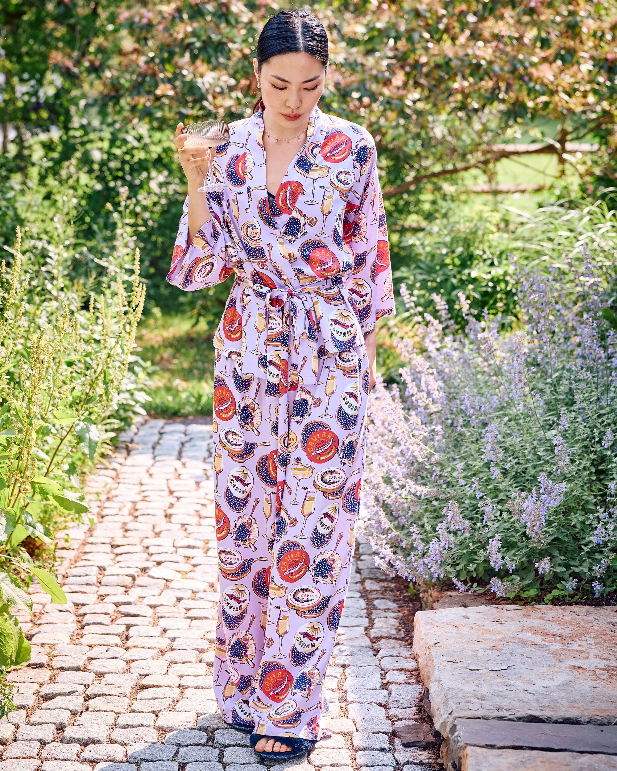 Champagne & Caviar - Eco Satin Wrap Set - Lavender Spritz sold by Printfresh product image thumbnail 2