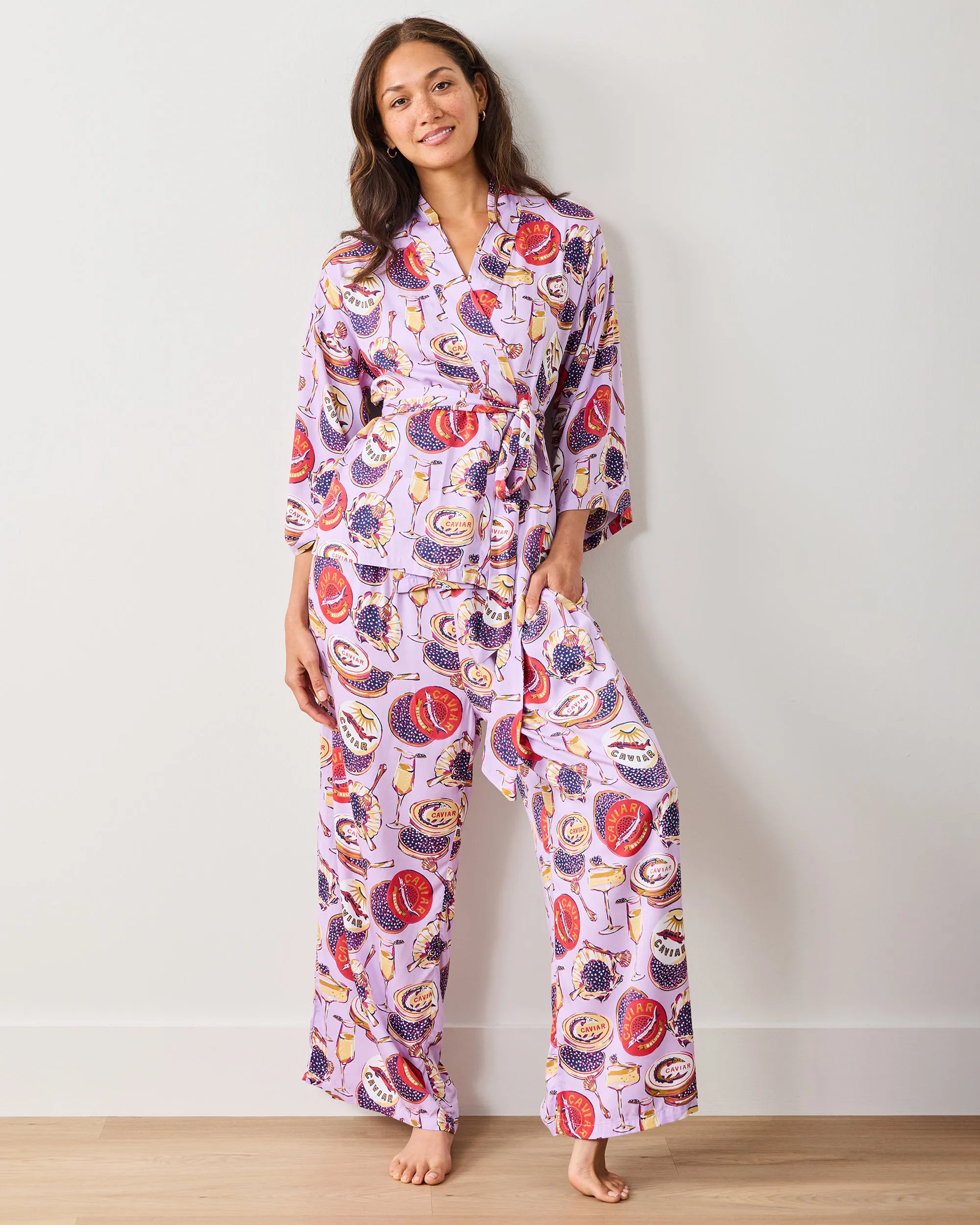 Champagne & Caviar - Eco Satin Wrap Set - Lavender Spritz sold by Printfresh product image thumbnail 5