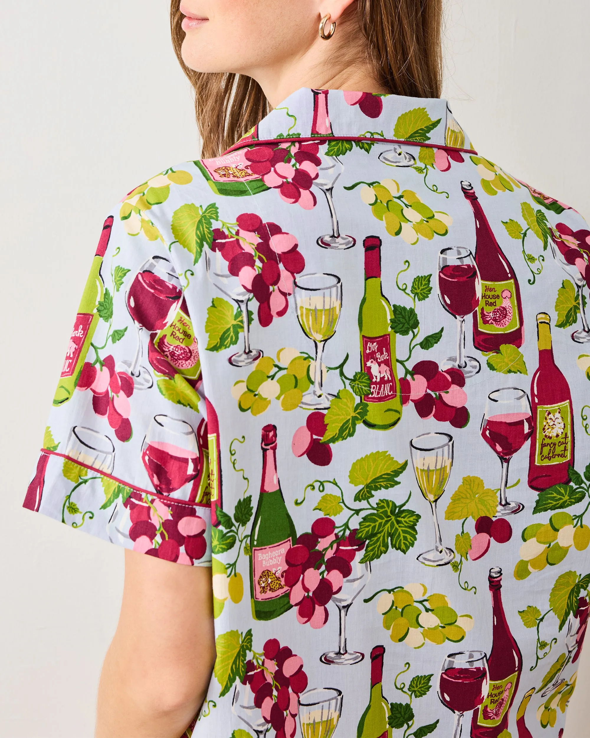 Wine Club - Short PJ Set - Vineyard Sky sold by Printfresh product image thumbnail 5