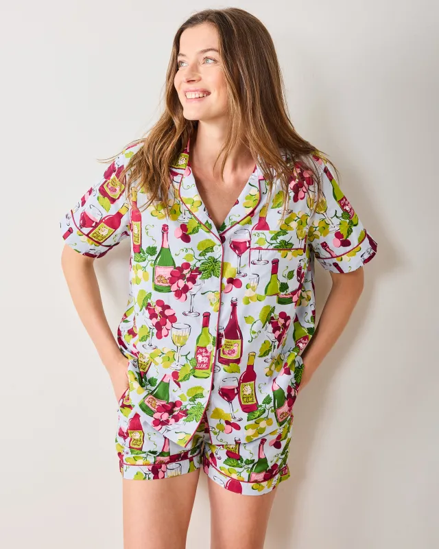 Wine Club - Short PJ Set - Vineyard Sky sold by Printfresh