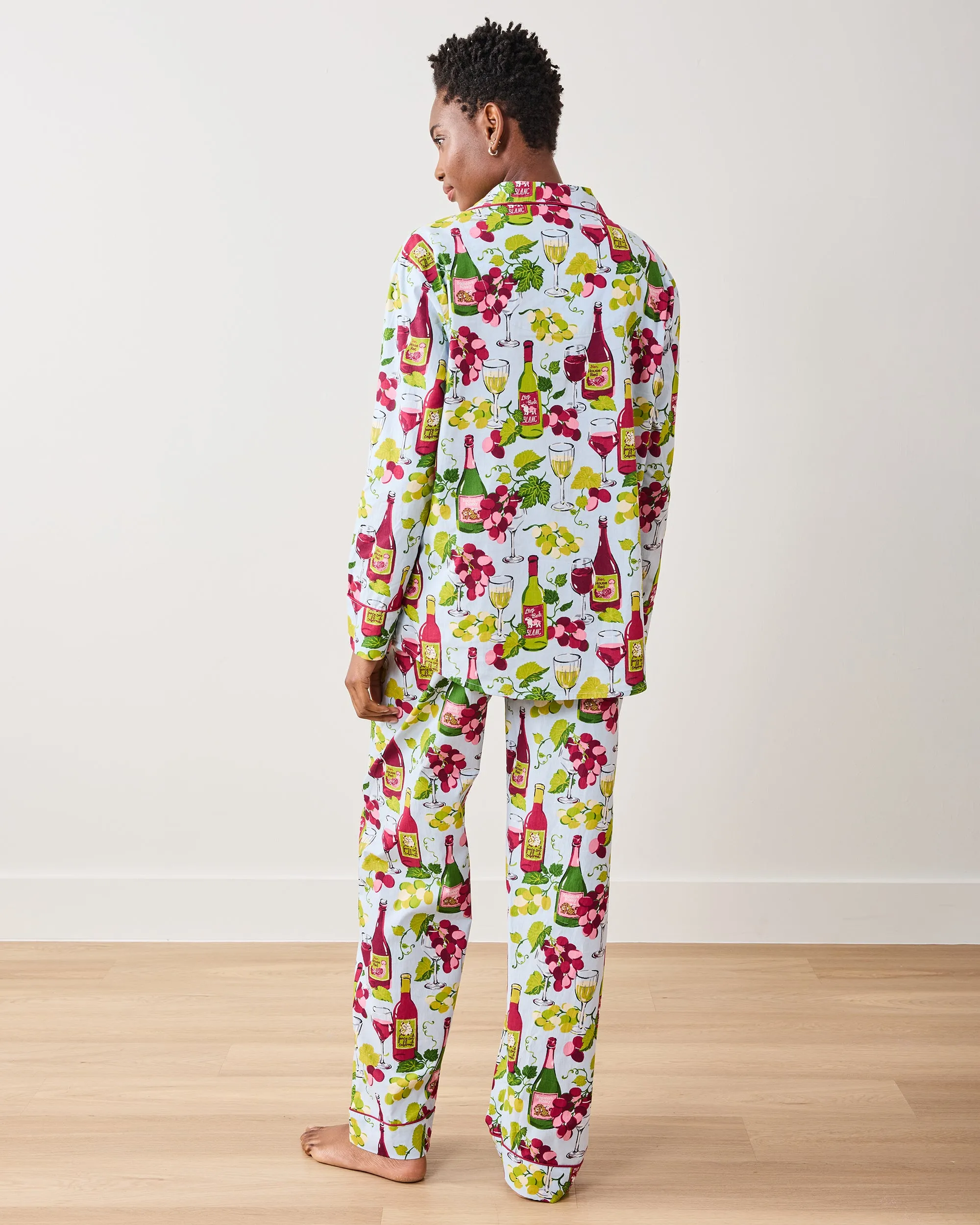 Wine Club - Long PJ Set - Vineyard Sky sold by Printfresh product image thumbnail 4