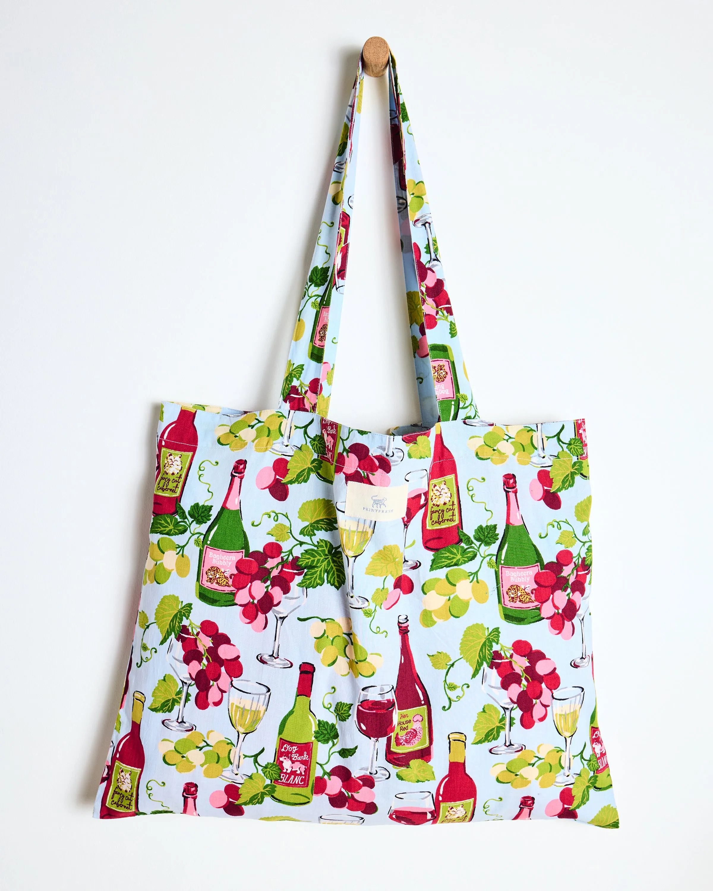 Wine Club - Go To Tote - Vineyard Sky sold by Printfresh product image thumbnail 2