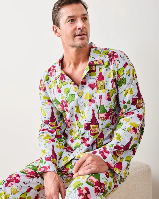 Wine Club - Men's Long PJ Set - Vineyard Sky sold by Printfresh