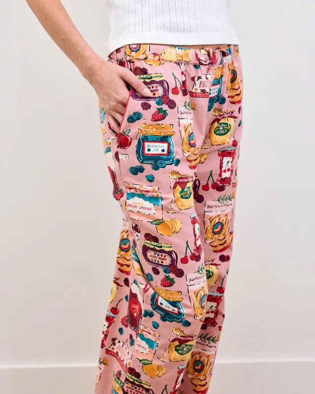 Sweet Jams - Lightweight Flannel PJ Pants - Berry Bliss sold by Printfresh