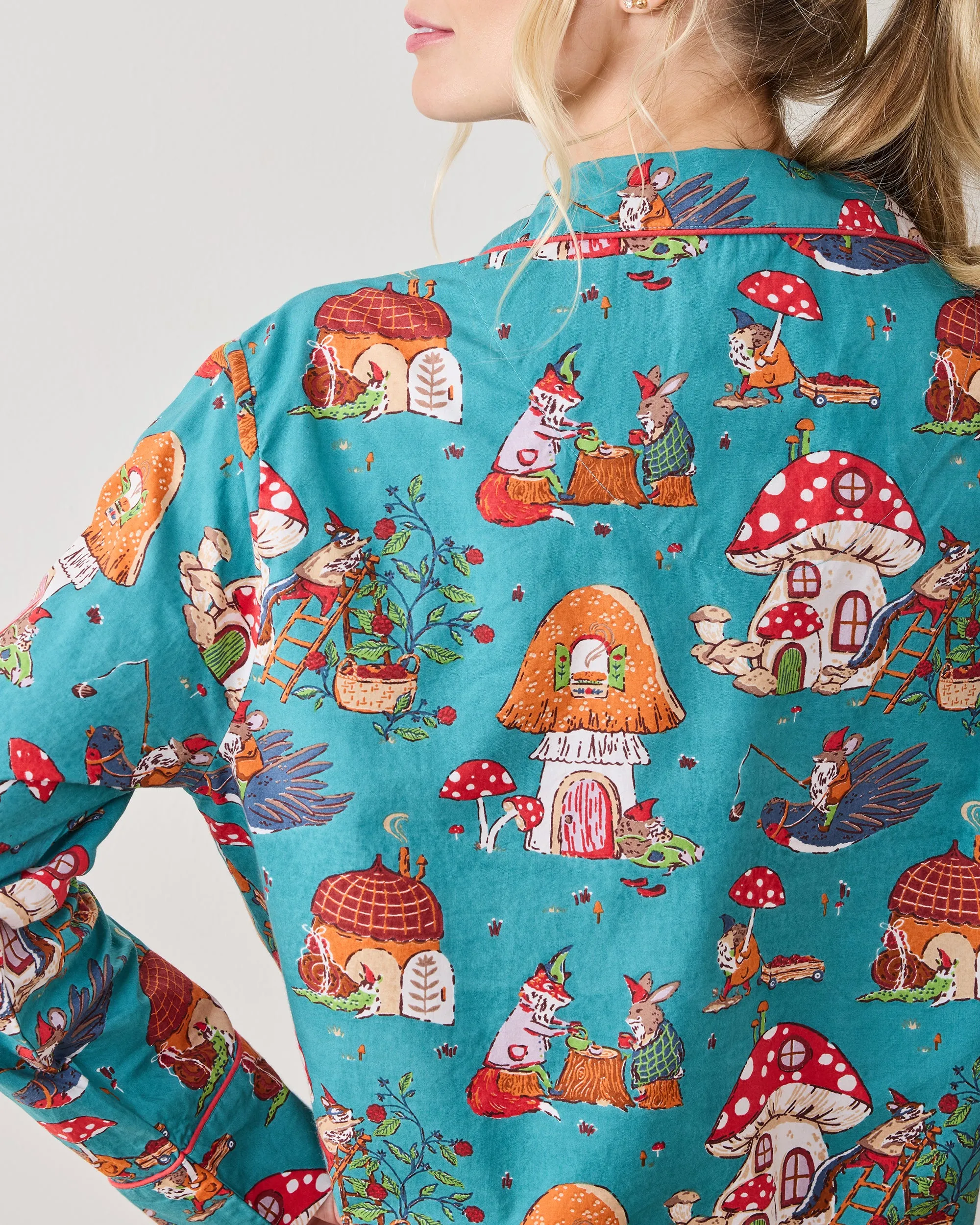 Autumn Critters - Long PJ Set - Teal sold by Printfresh product image thumbnail 4