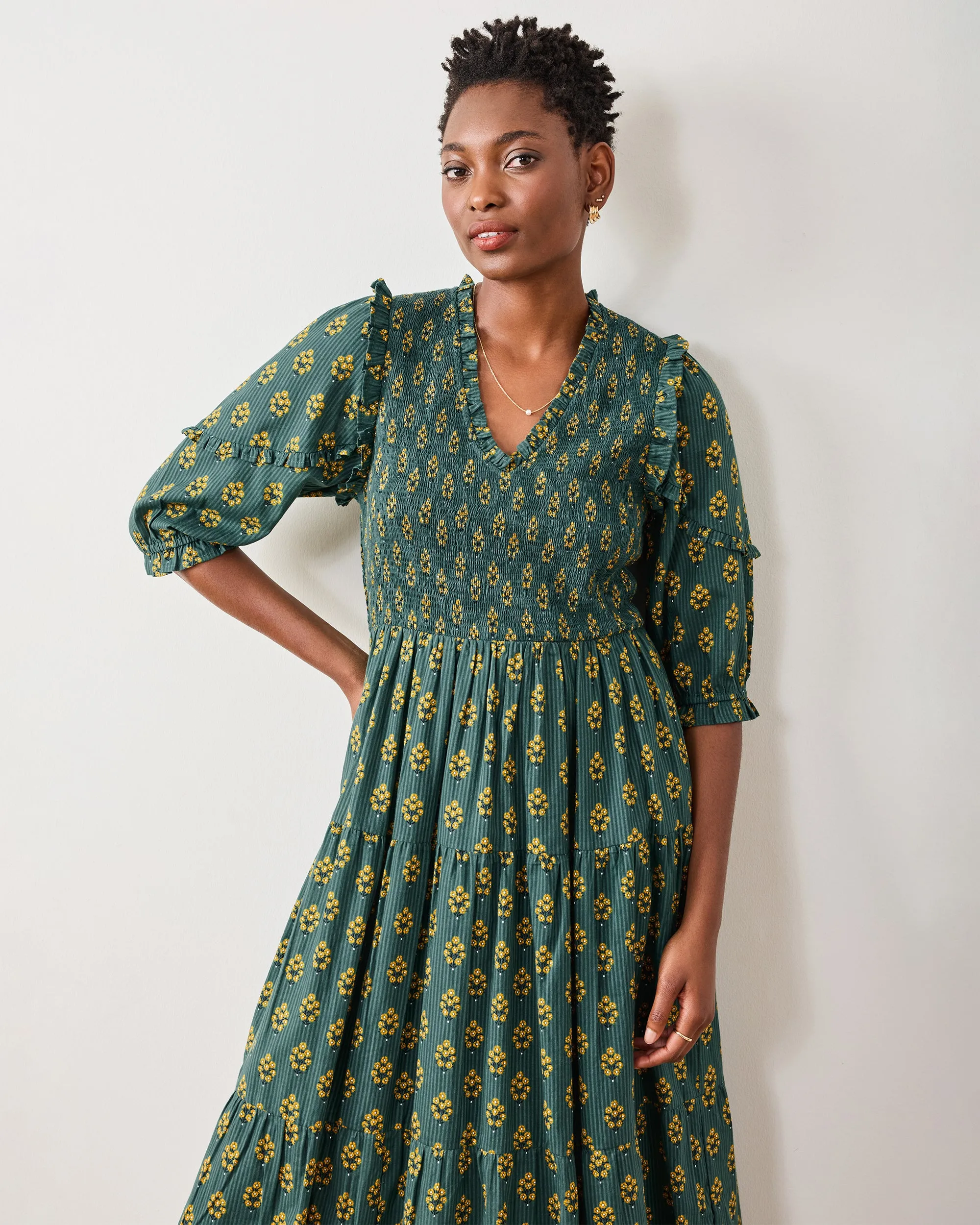 Texas Bouquet - Myrtle Dress - Desert Moss sold by Printfresh product image thumbnail 2