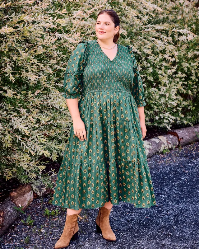 Texas Bouquet - Myrtle Dress - Desert Moss sold by Printfresh