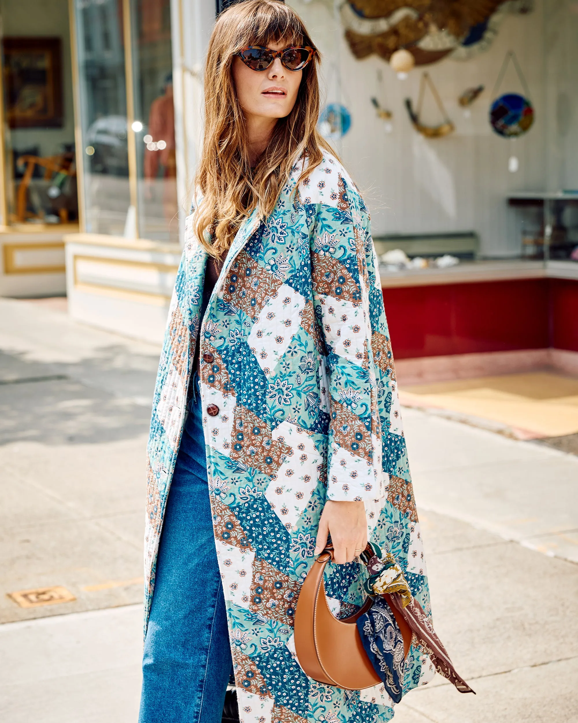 Vintage Patchwork - Wren Jacket - Mocha sold by Printfresh