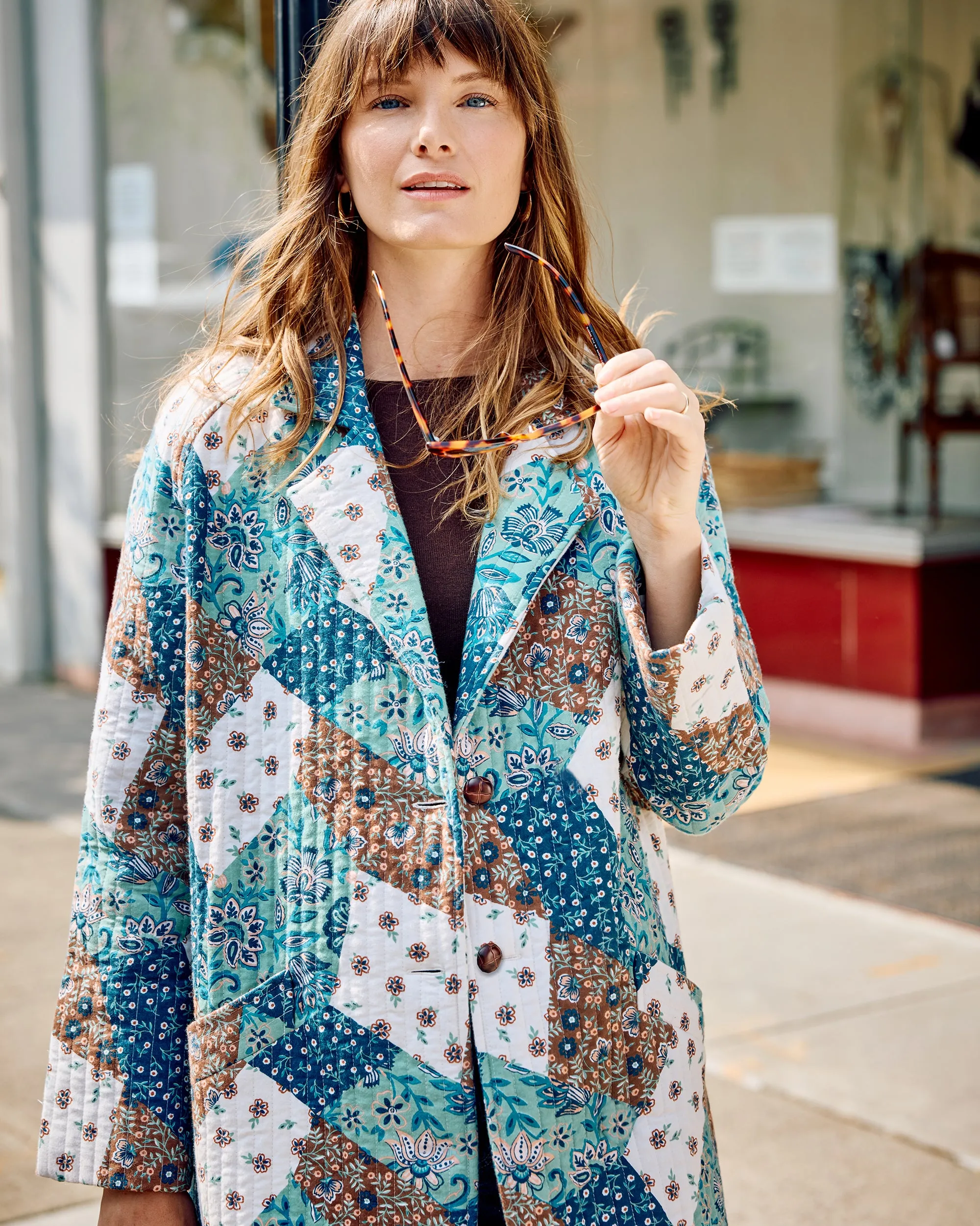 Vintage Patchwork - Wren Jacket - Mocha sold by Printfresh product image thumbnail 2