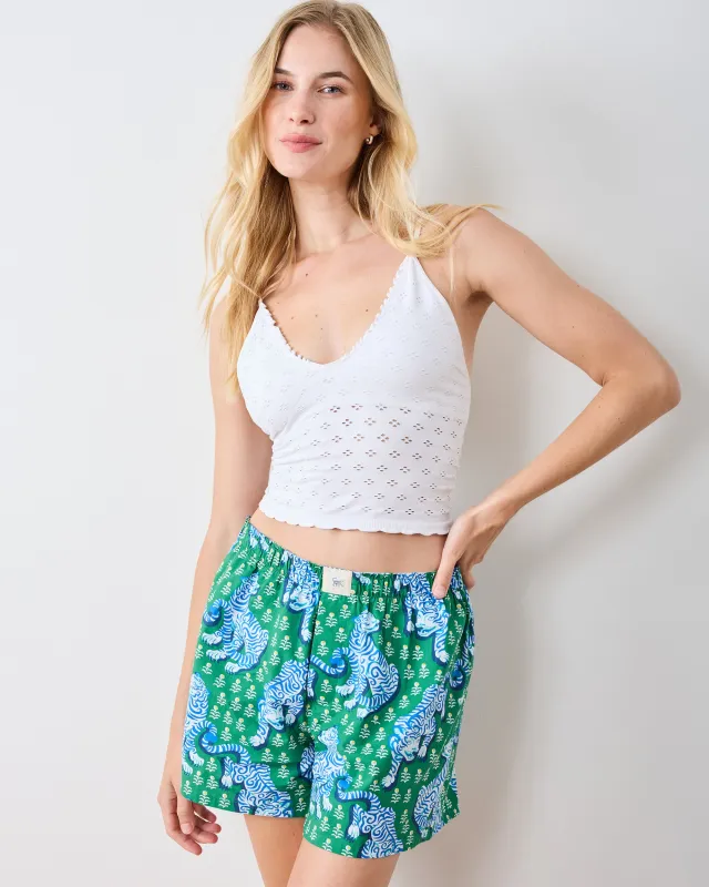 Tiger Queen - Boyfriend Boxer - Jade sold by Printfresh
