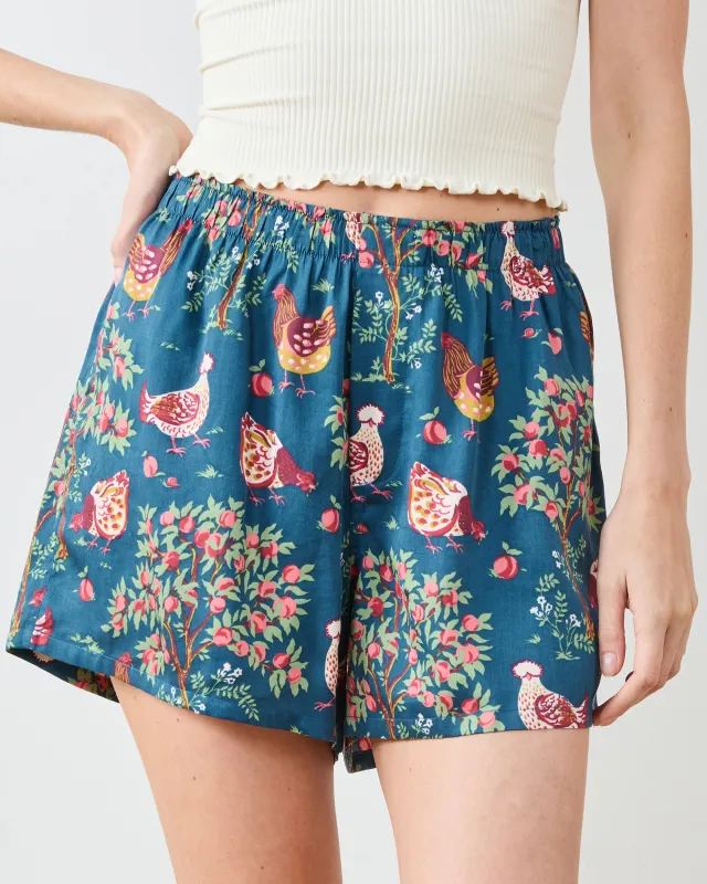 Hen House - Eco Satin Boyfriend Boxer - Navy sold by Printfresh