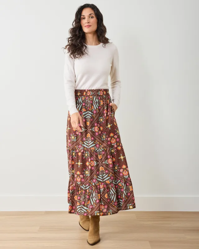 Floral Bandana - Lone Star Skirt - Tanned Copper sold by Printfresh